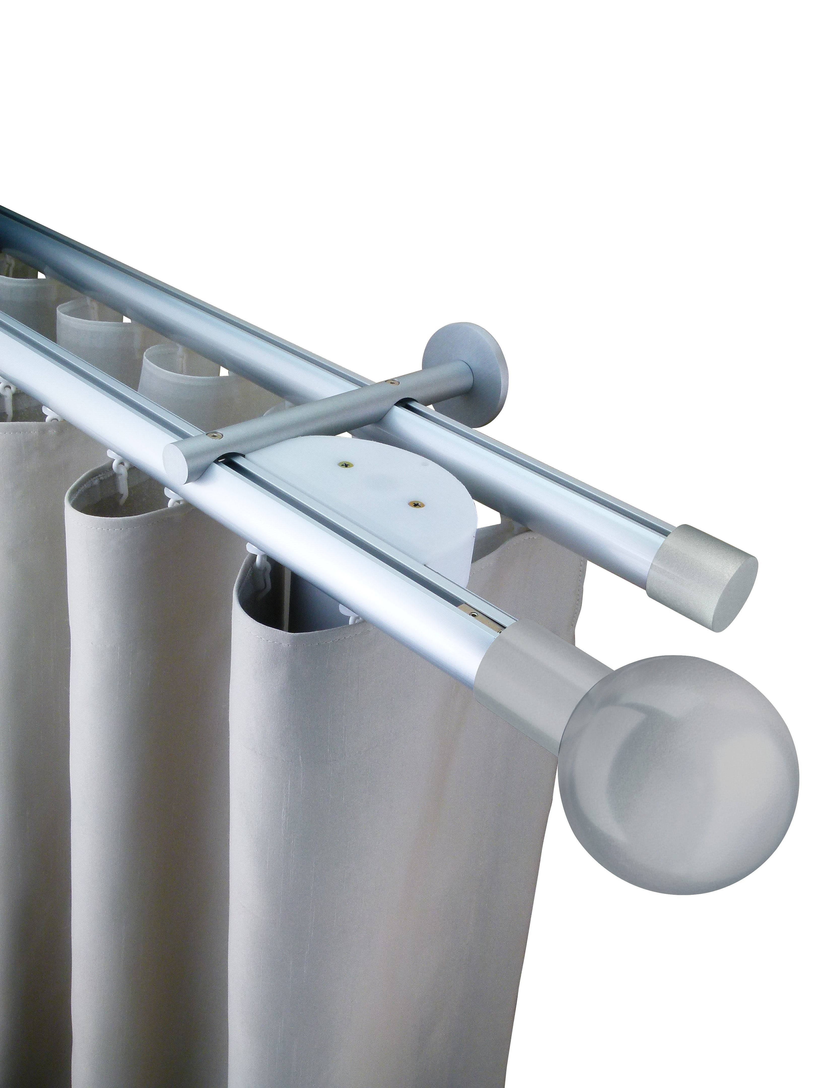 奧胡斯 Aarhus MT35 北歐鄉村系列電動窗簾軌道 雙層 鋁本色