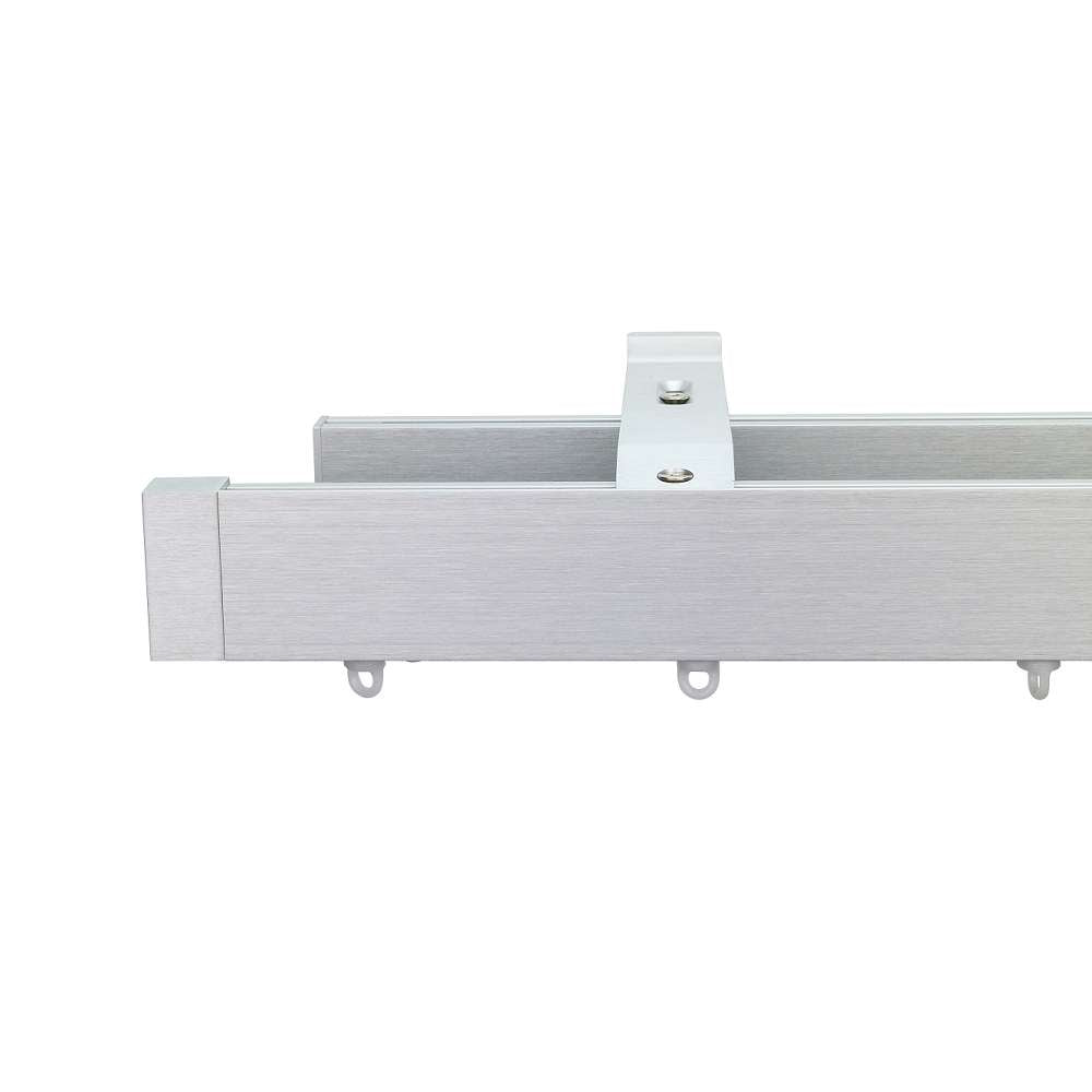 諾奧 Now HD 4018 現代簡約系列手動窗簾軌道 雙層 鋁本色