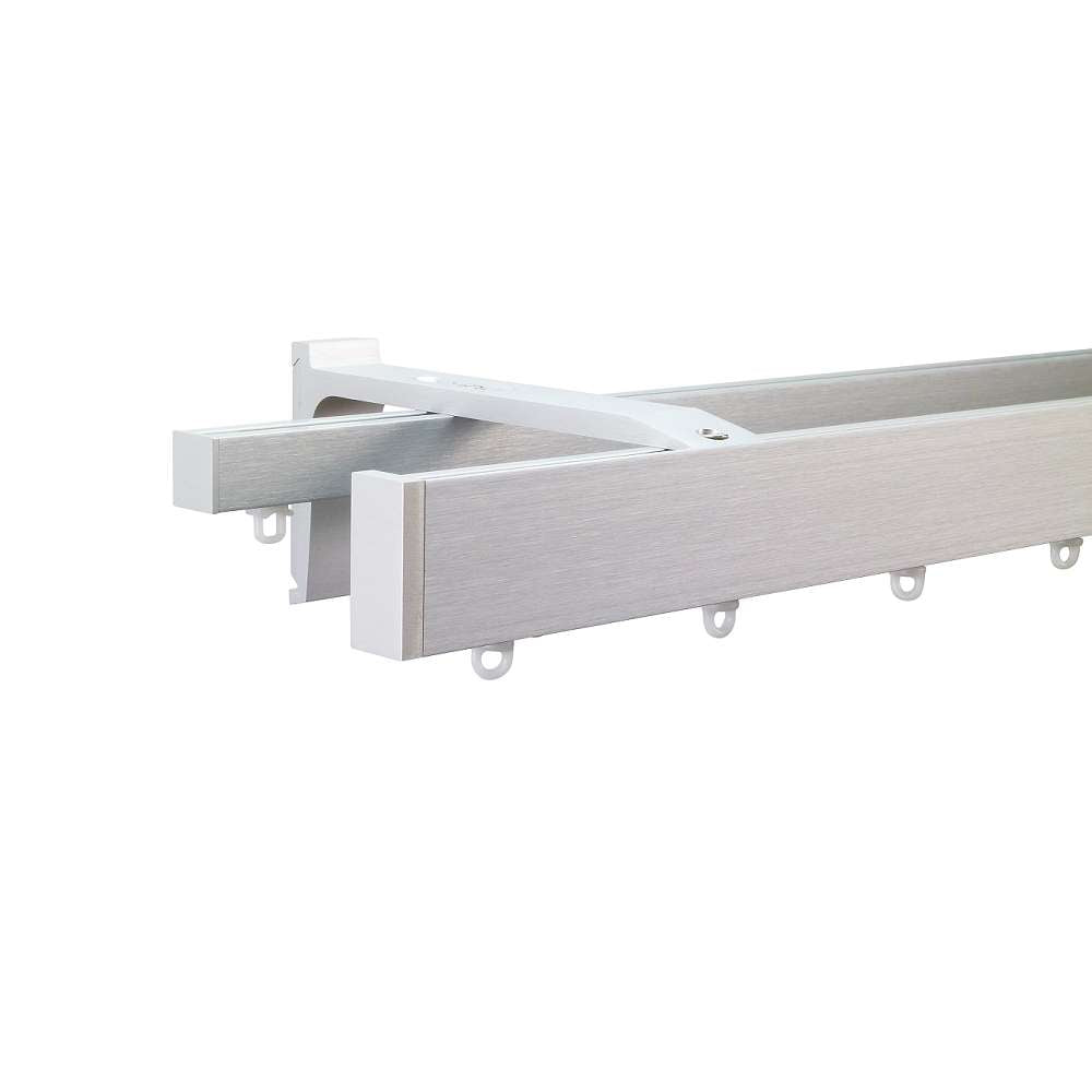 諾奧 Now HD 4018 現代簡約系列手動窗簾軌道 雙層 鋁本色