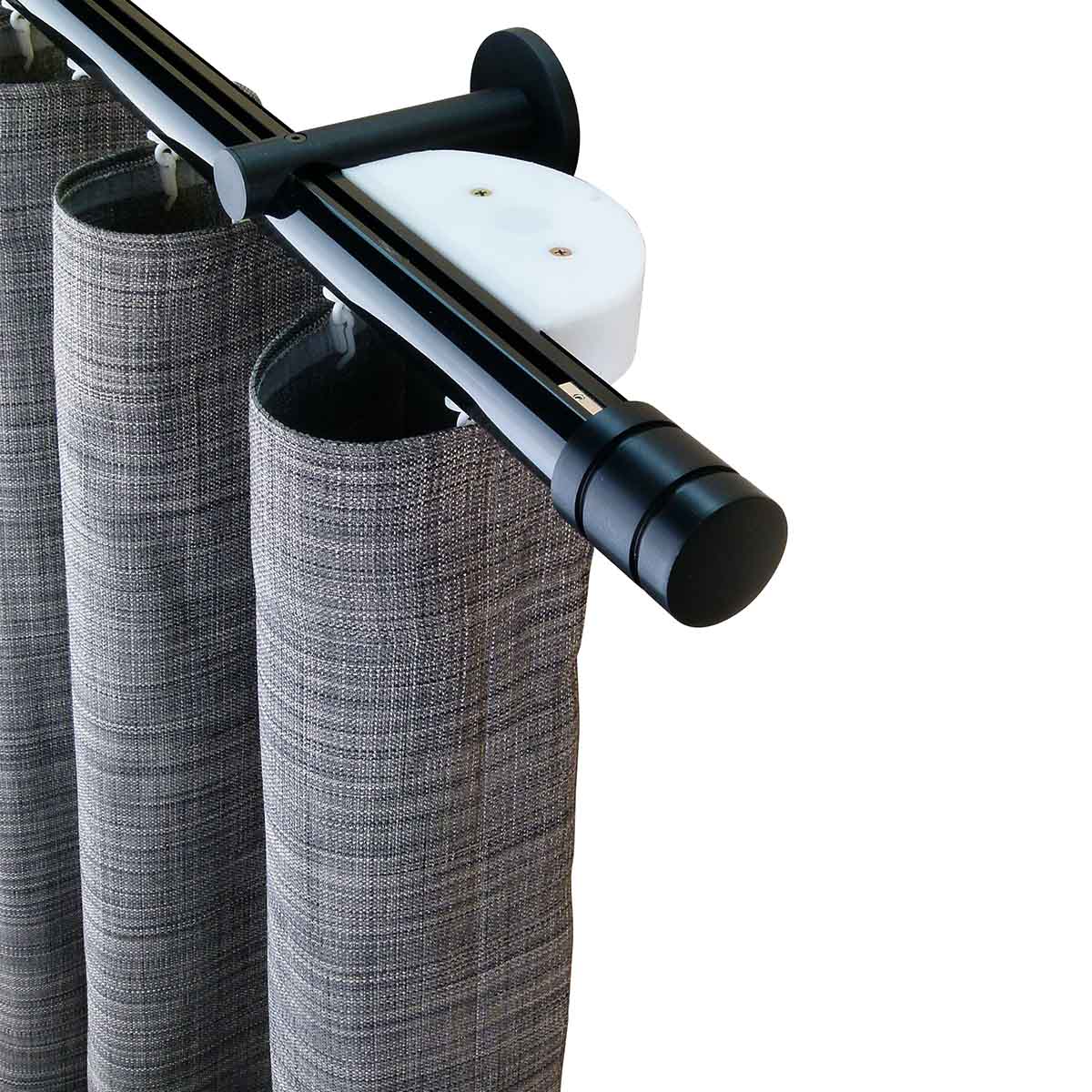 諾奧 Now HD35 現代簡約系列手動窗簾軌道 單層 黑色