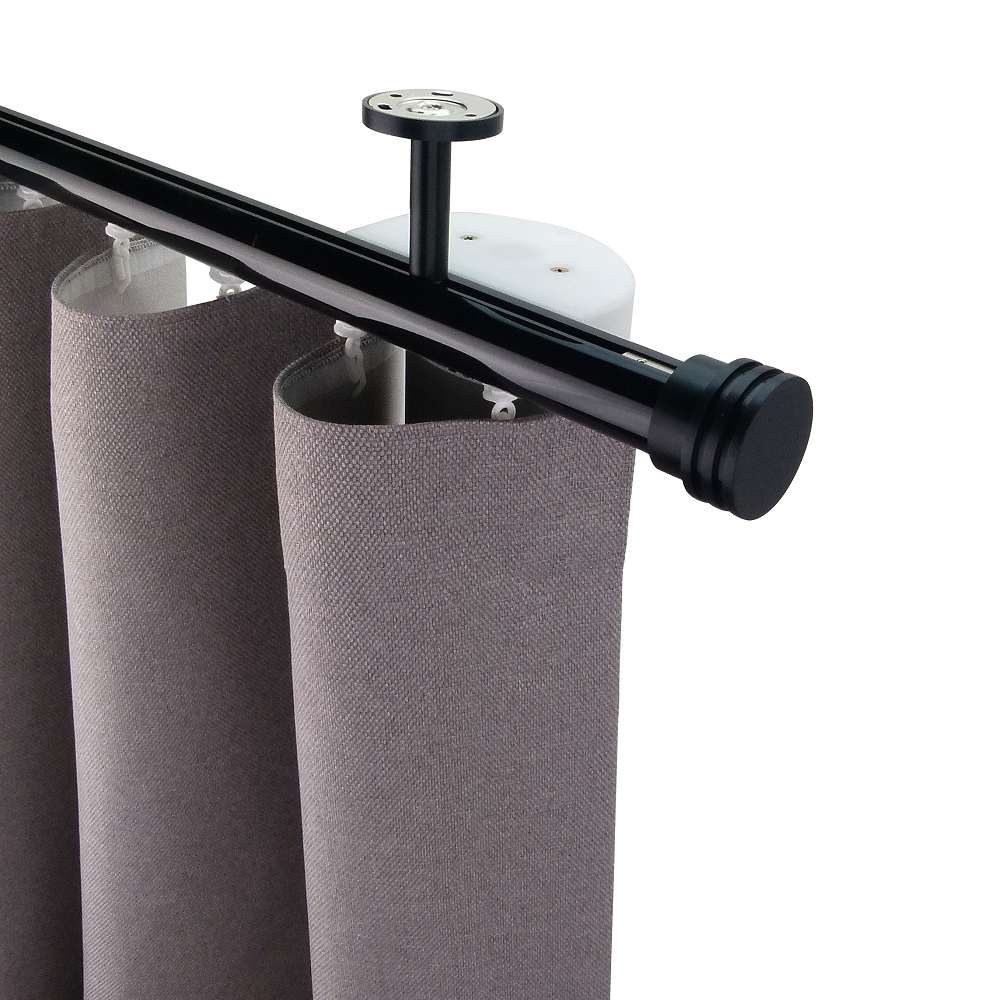 諾奧 Now HD35 現代簡約系列手動窗簾軌道 單層 黑色