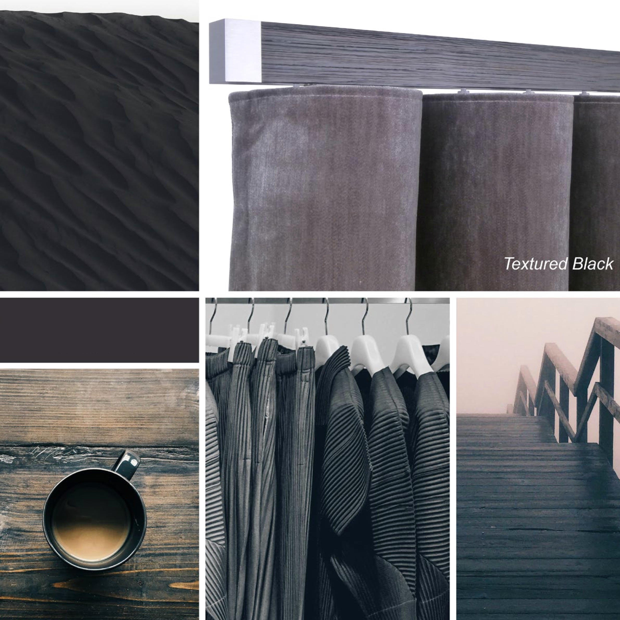 諾奧 Now HD 4025 現代簡約系列手動窗簾軌道 單層 鋼刷黑色