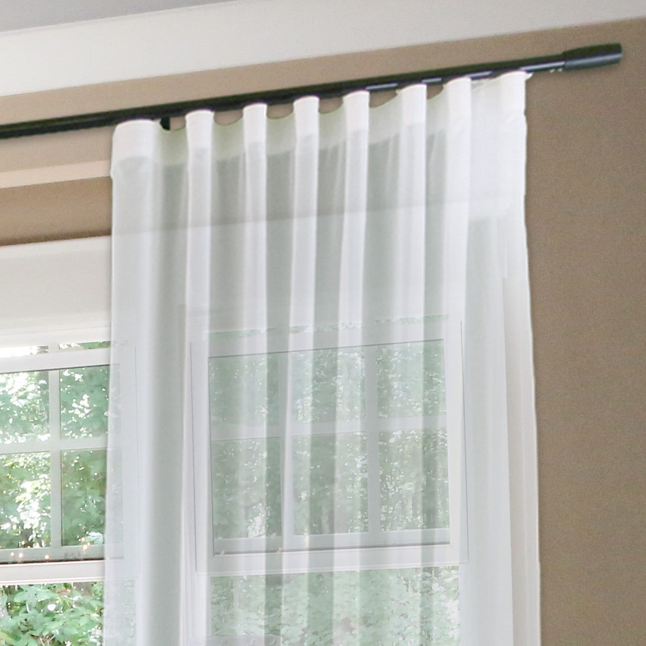 寇沃拉 Kouvola HD35 中期世紀現代系列手動窗簾軌道 單層 黑色