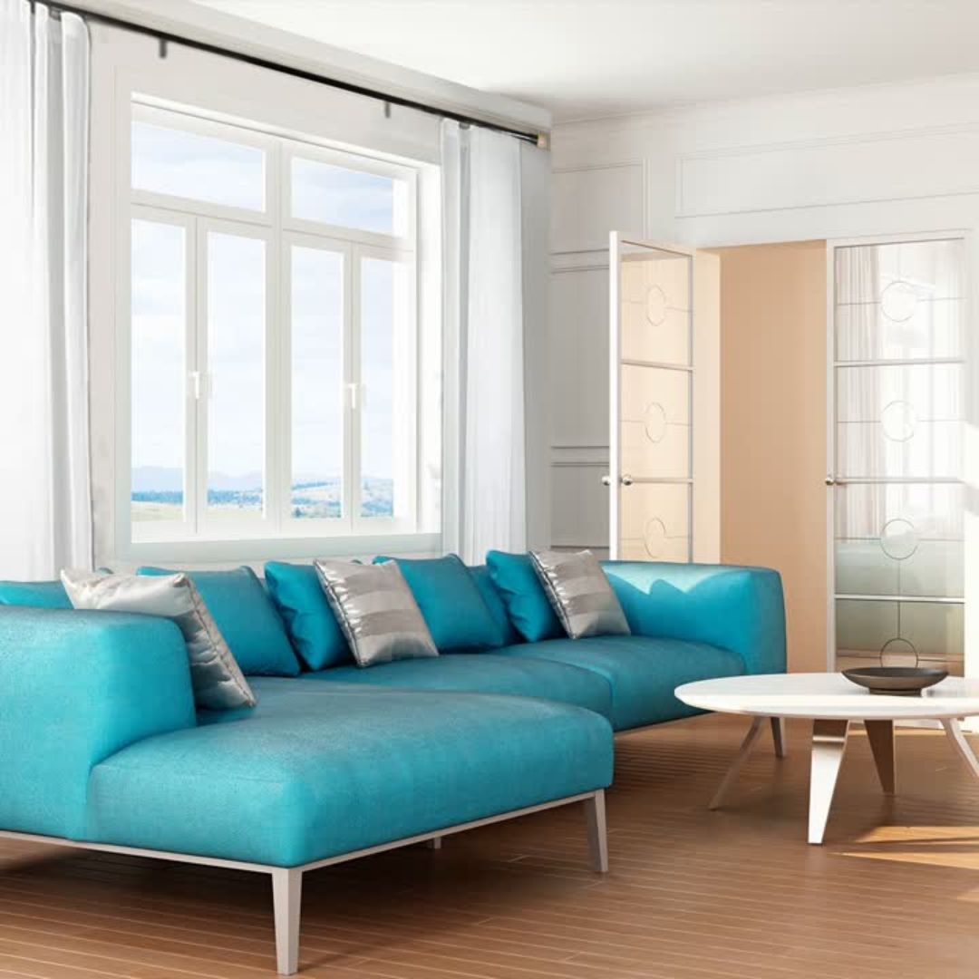 寇沃拉 Kouvola HD35 中期世紀現代系列手動窗簾軌道 雙層 黑色