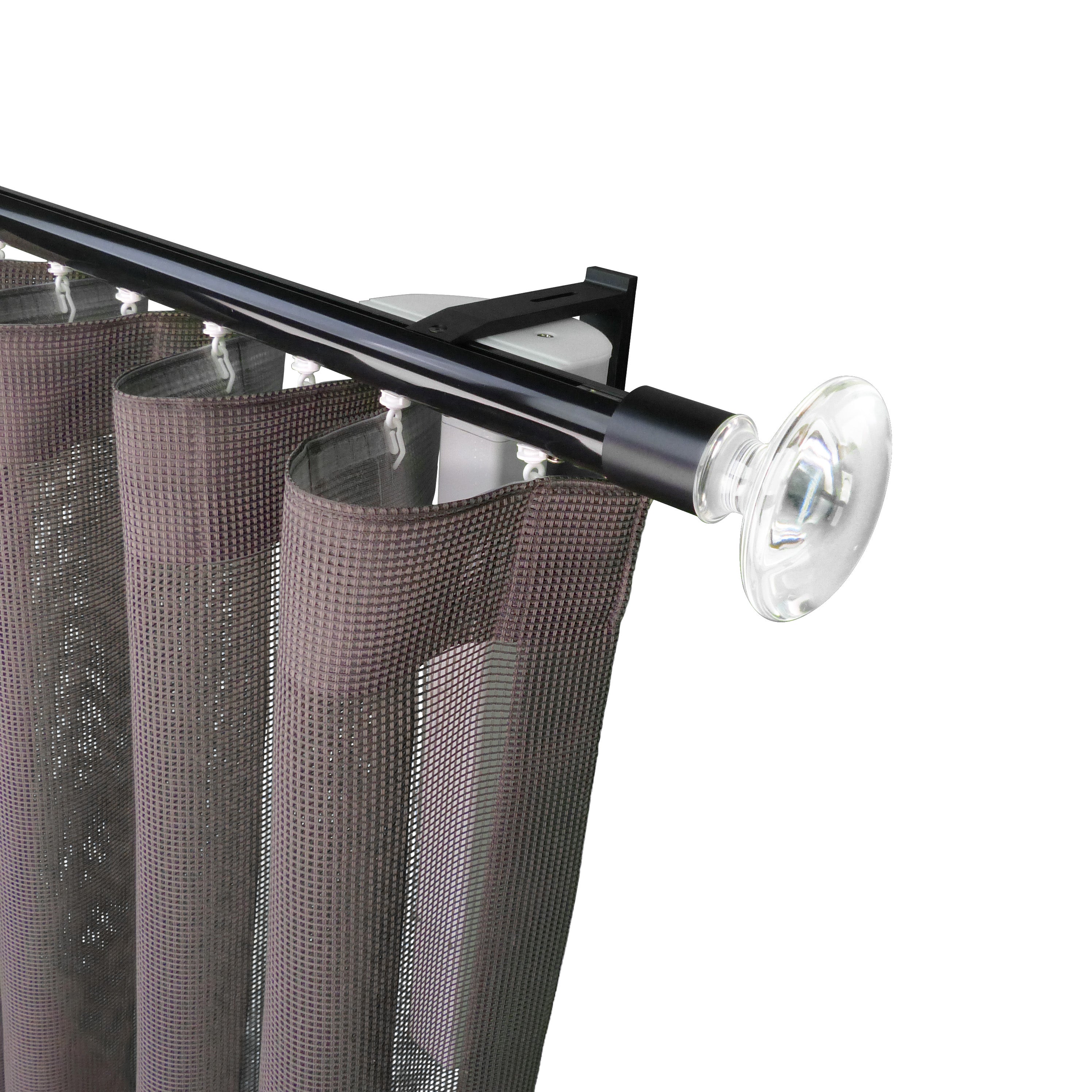 寇沃拉 Kouvola MT35 中期世紀現代系列電動窗簾軌道窗紗組 單層 黑色