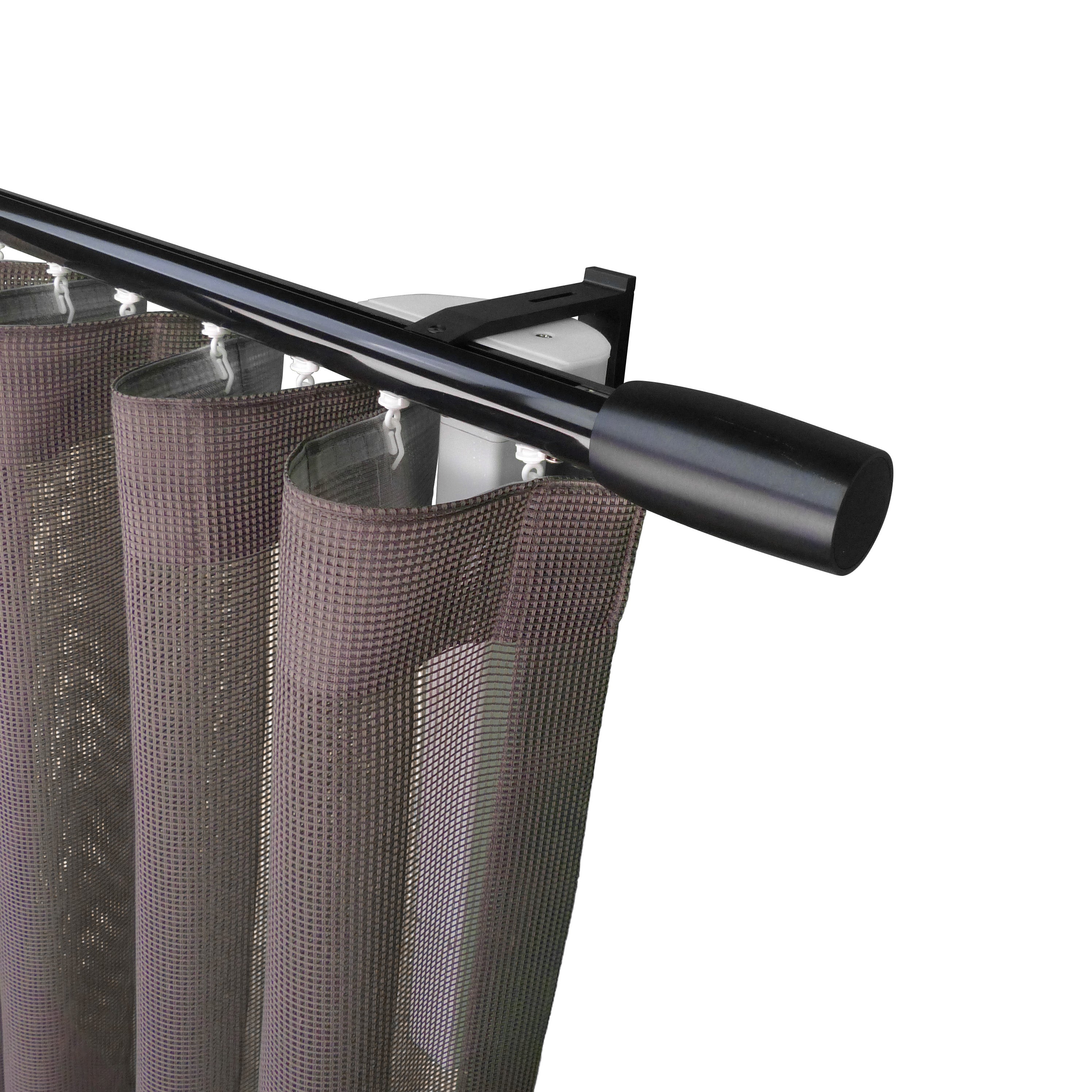 寇沃拉 Kouvola MT35 中期世紀現代系列電動窗簾軌道窗紗組 單層 黑色