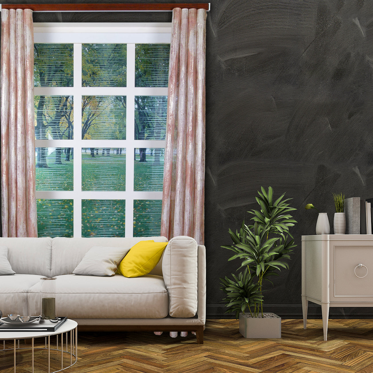 諾奧 Now HD 4025 現代簡約系列手動窗簾軌道 單層 鋼刷深橡木色