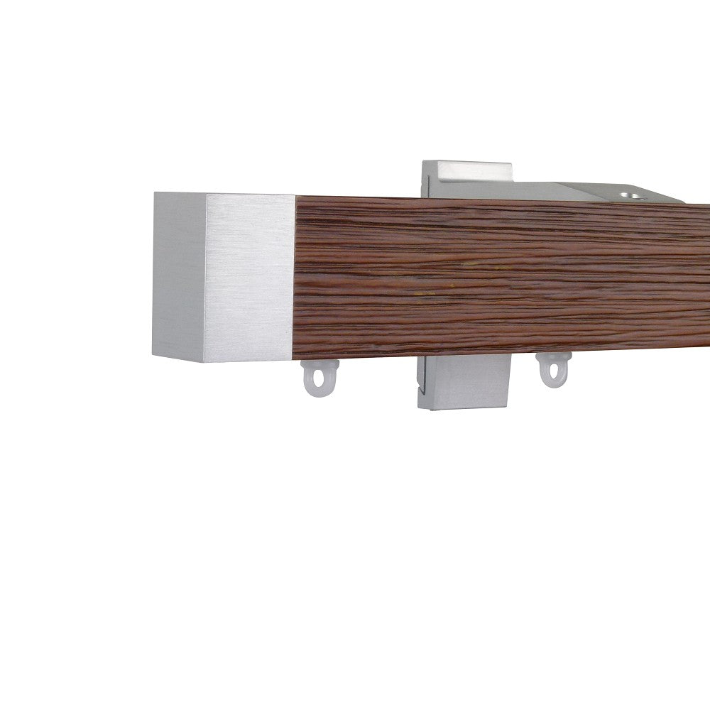 諾奧 Now HD 4025 現代簡約系列手動窗簾軌道 單層 鋼刷深橡木色