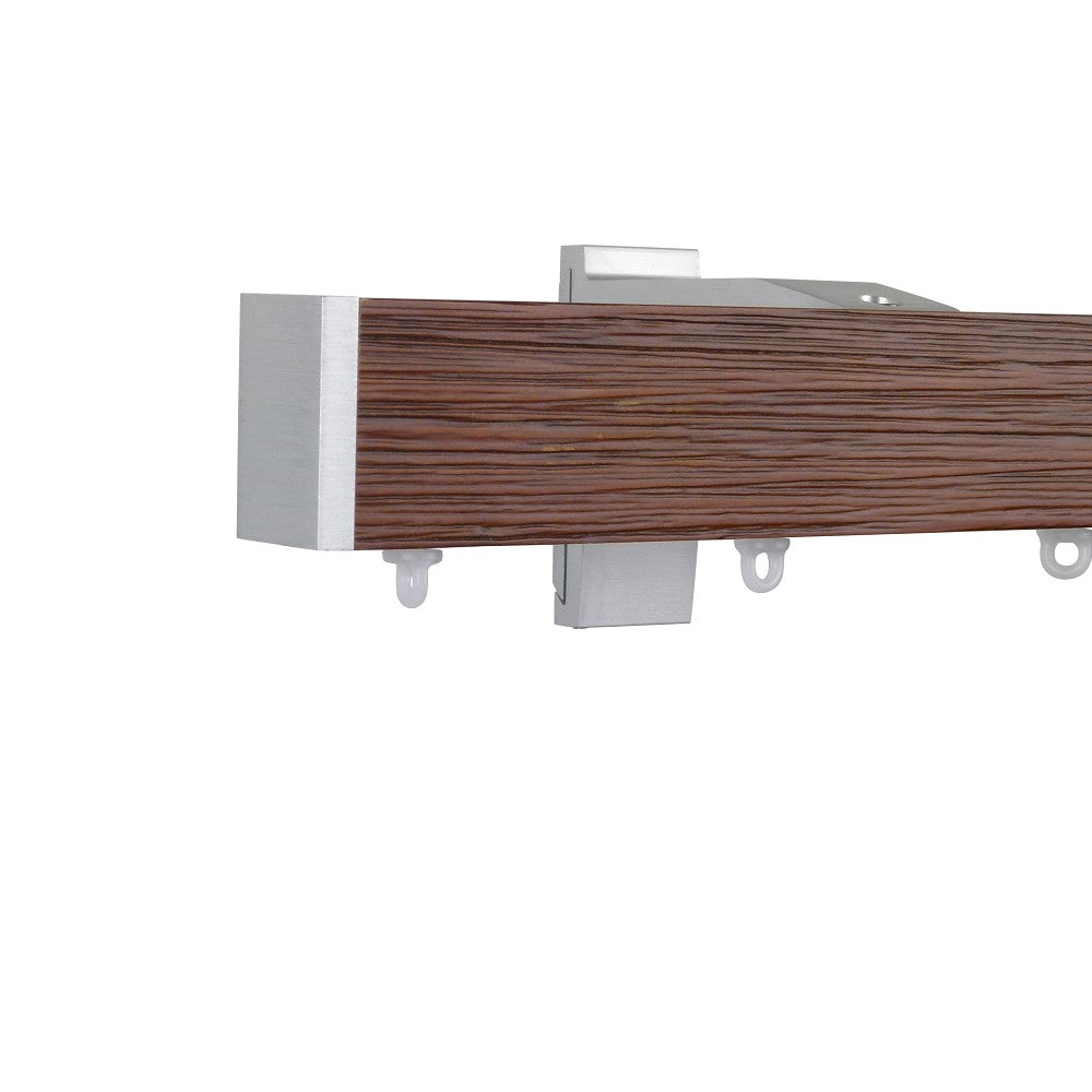 諾奧 Now HD 4025 現代簡約系列手動窗簾軌道 單層 鋼刷深橡木色