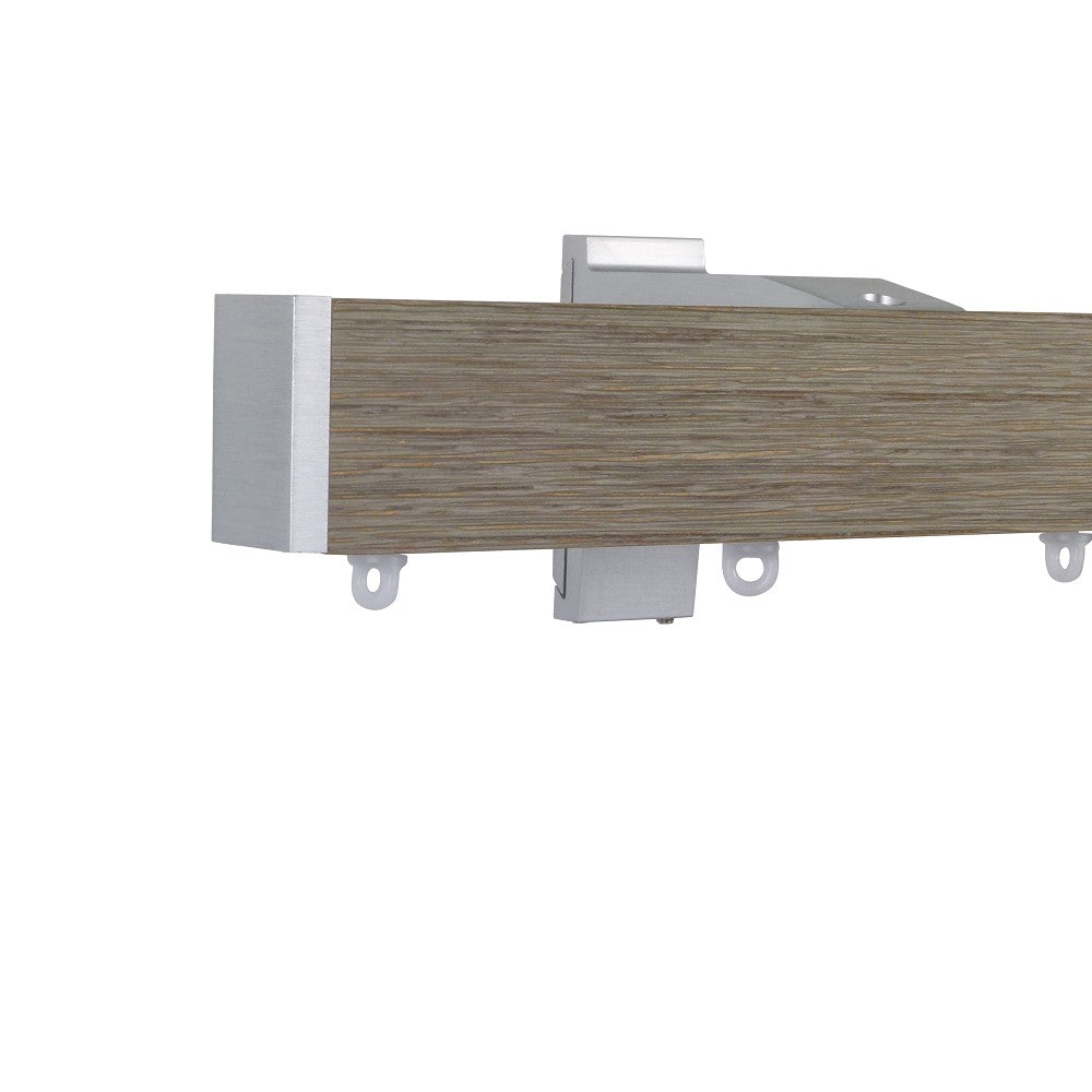 諾奧 Now HD 4025 現代簡約系列手動窗簾軌道 單層 鋼刷漂流木色