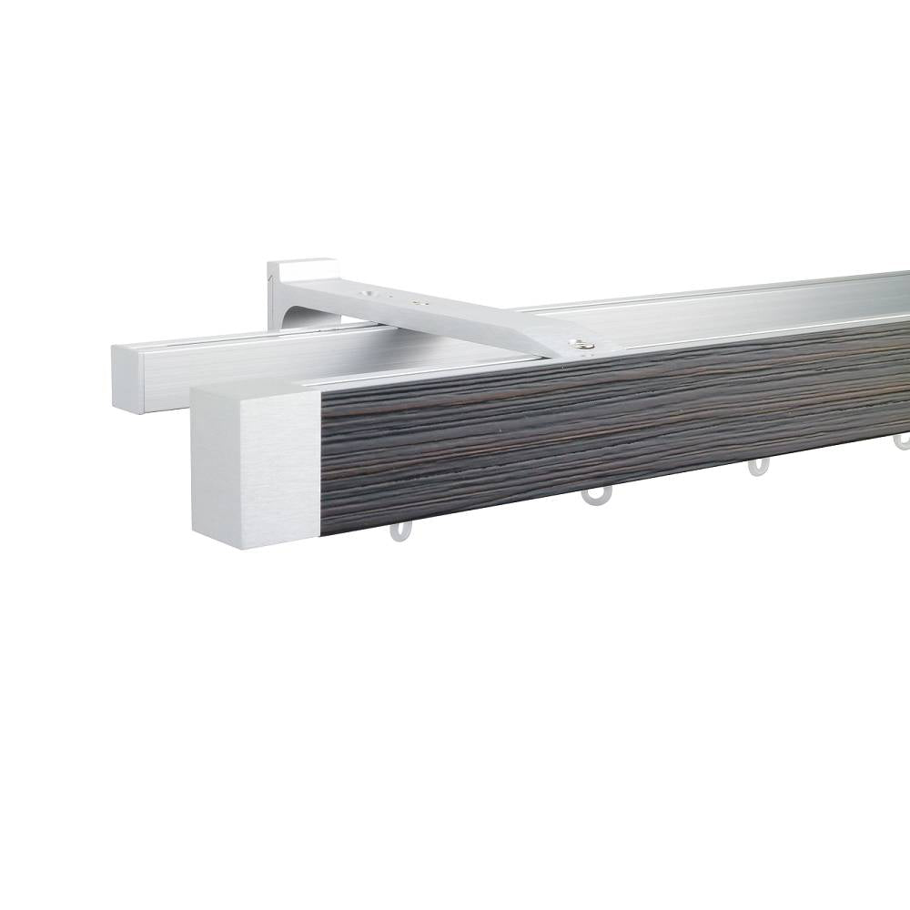 諾奧 Now HD 4025 現代簡約系列手動窗簾軌道 雙層 鋼刷黑色