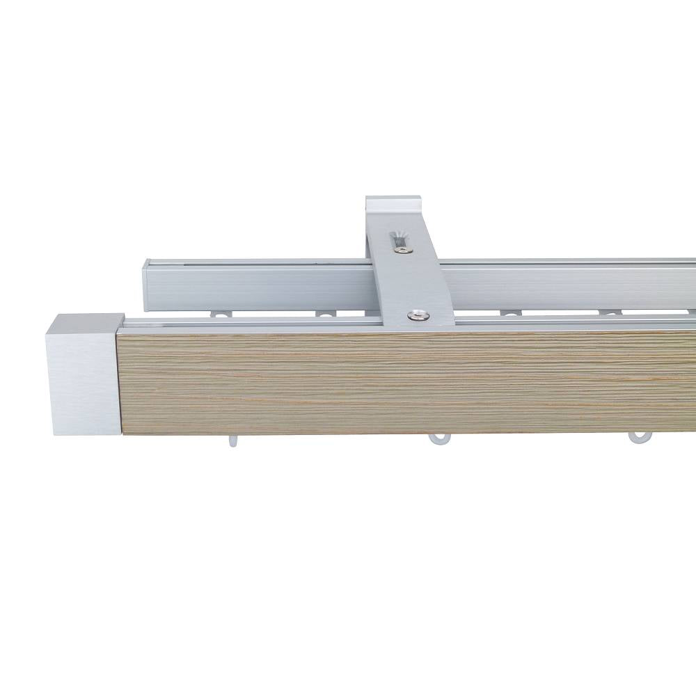 諾奧 Now HD 4025 現代簡約系列手動窗簾軌道 雙層 鋼刷漂流木色