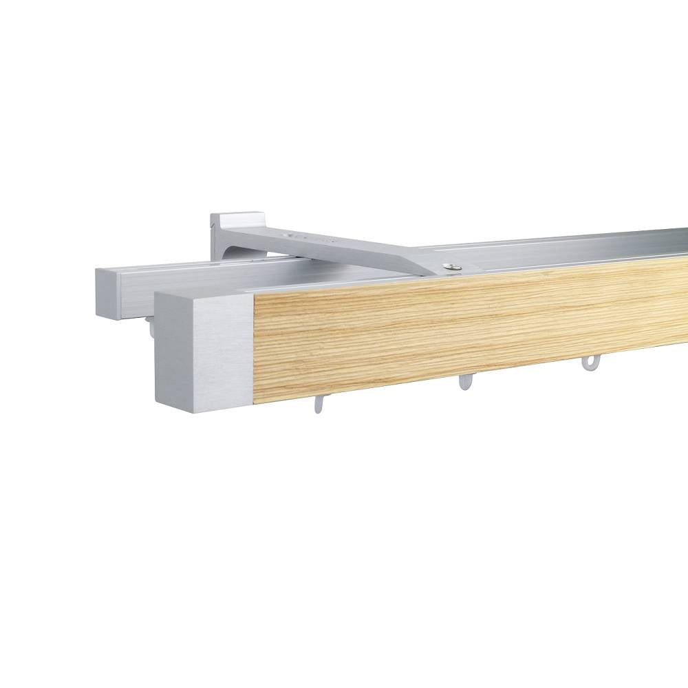 諾奧 Now HD 4025 現代簡約系列手動窗簾軌道 雙層 鋼刷本色