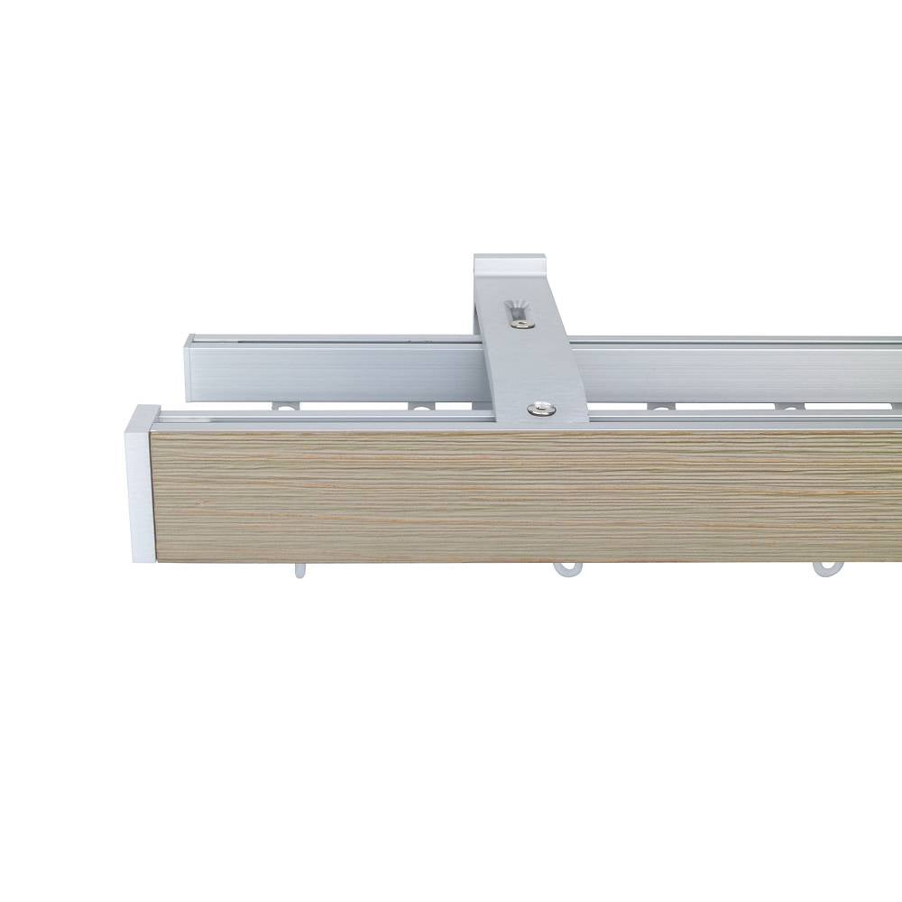 諾奧 Now HD 4025 現代簡約系列手動窗簾軌道 雙層 鋼刷漂流木色