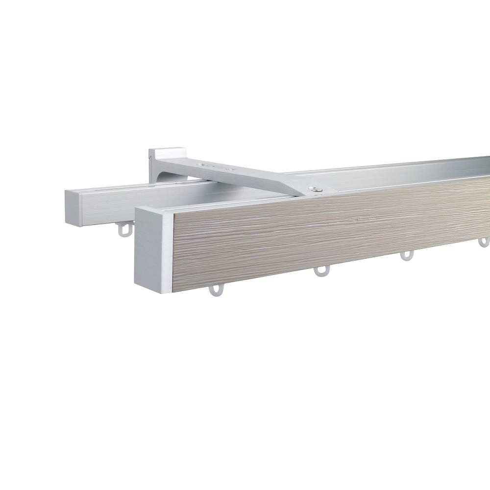 諾奧 Now HD 4025 現代簡約系列手動窗簾軌道 雙層 鋼刷秋香色