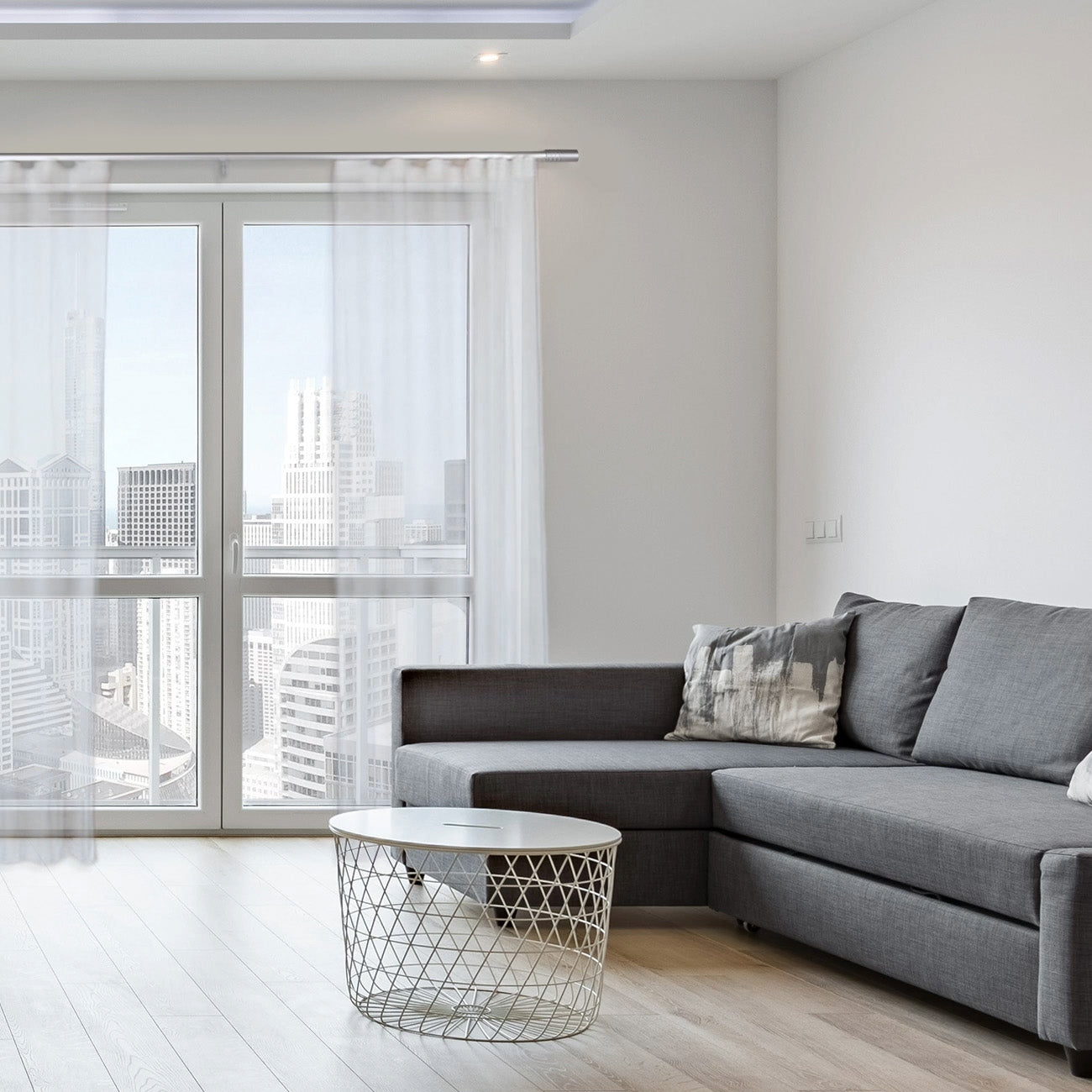 諾奧 Now HD35 現代簡約系列手動窗簾軌道 單層 鋁本色