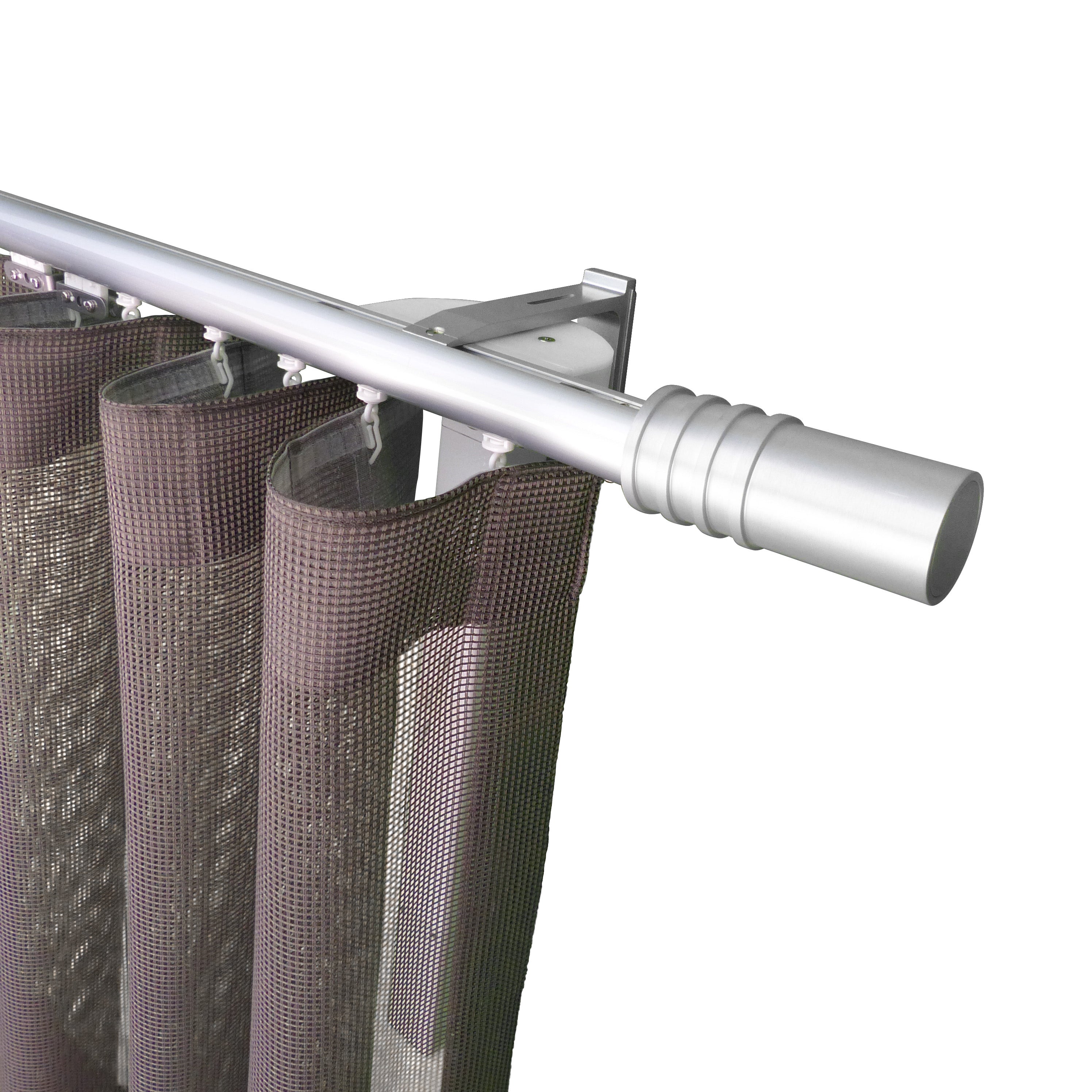 諾奧 Now MT35 現代簡約系列電動窗簾軌道窗紗組 單層 鋁本色