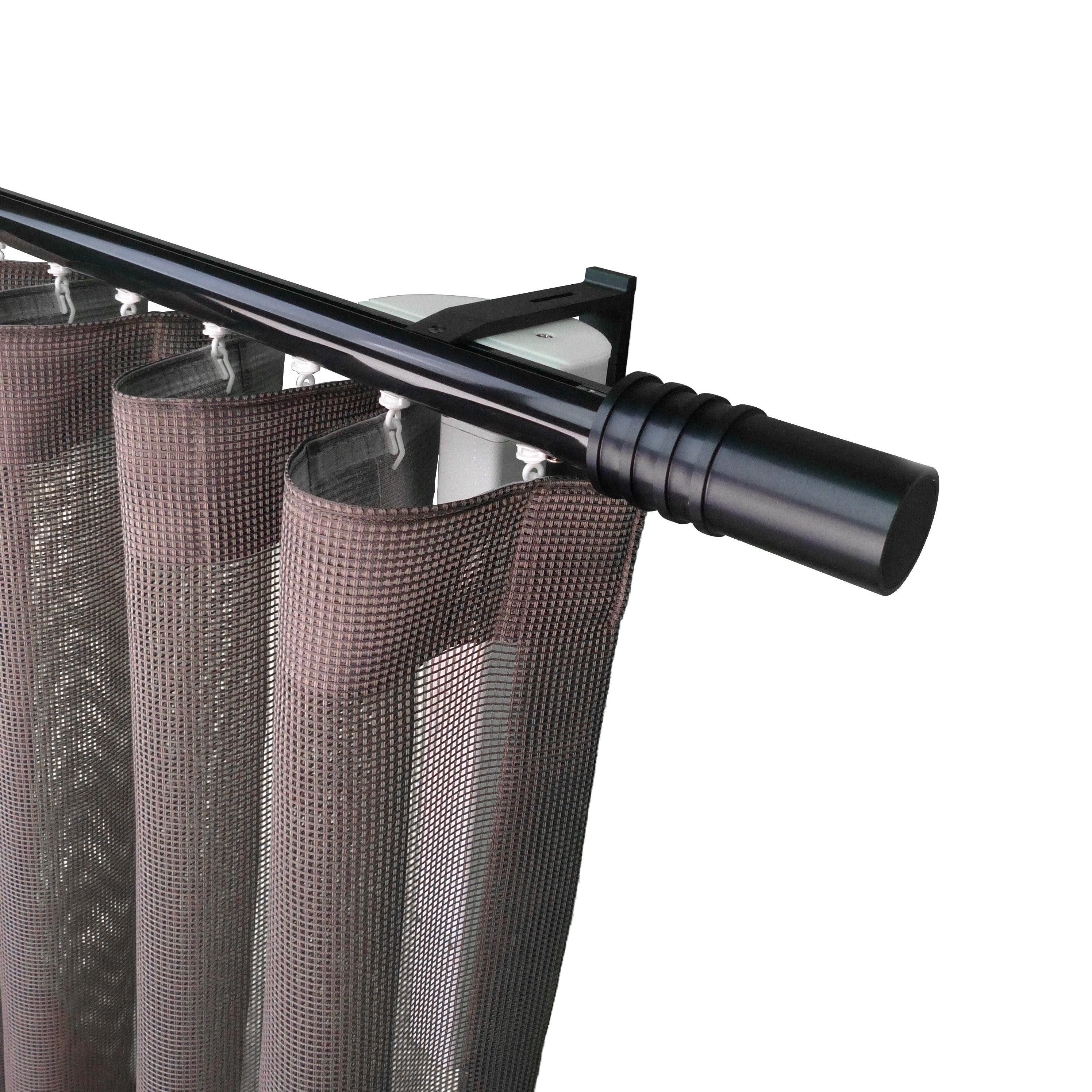 諾奧 Now MT35 現代簡約系列電動窗簾軌道窗紗組 單層 黑色