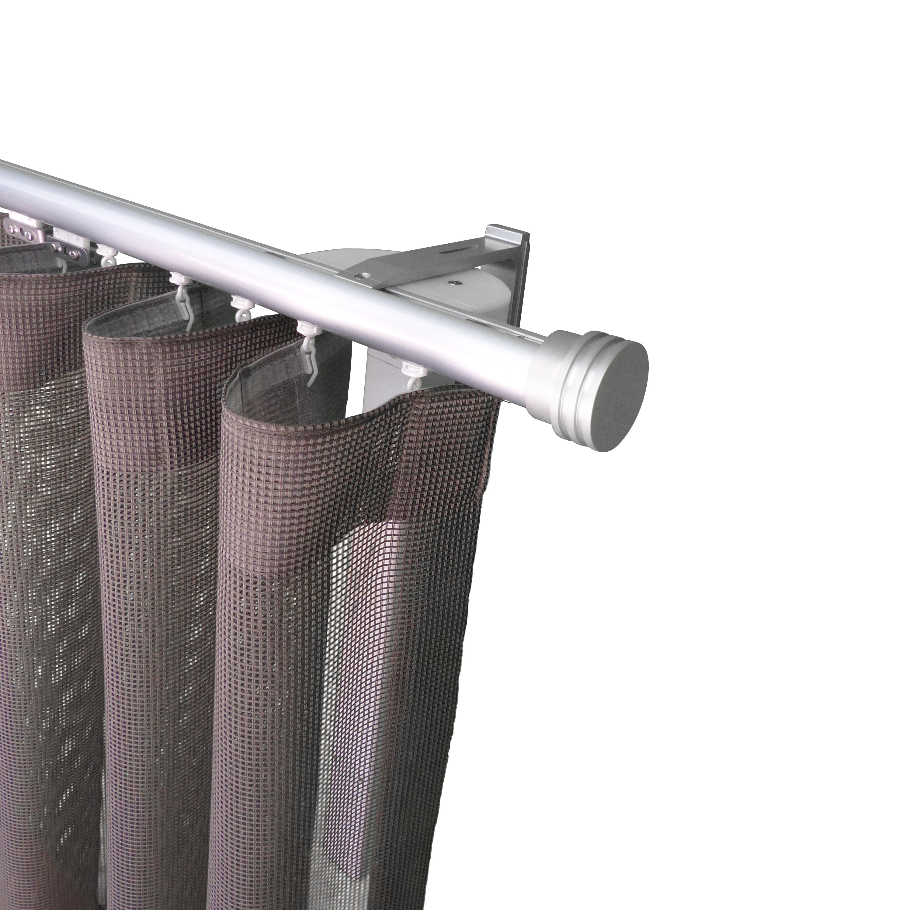 諾奧 Now MT35 現代簡約系列電動窗簾軌道窗紗組 單層 鋁本色