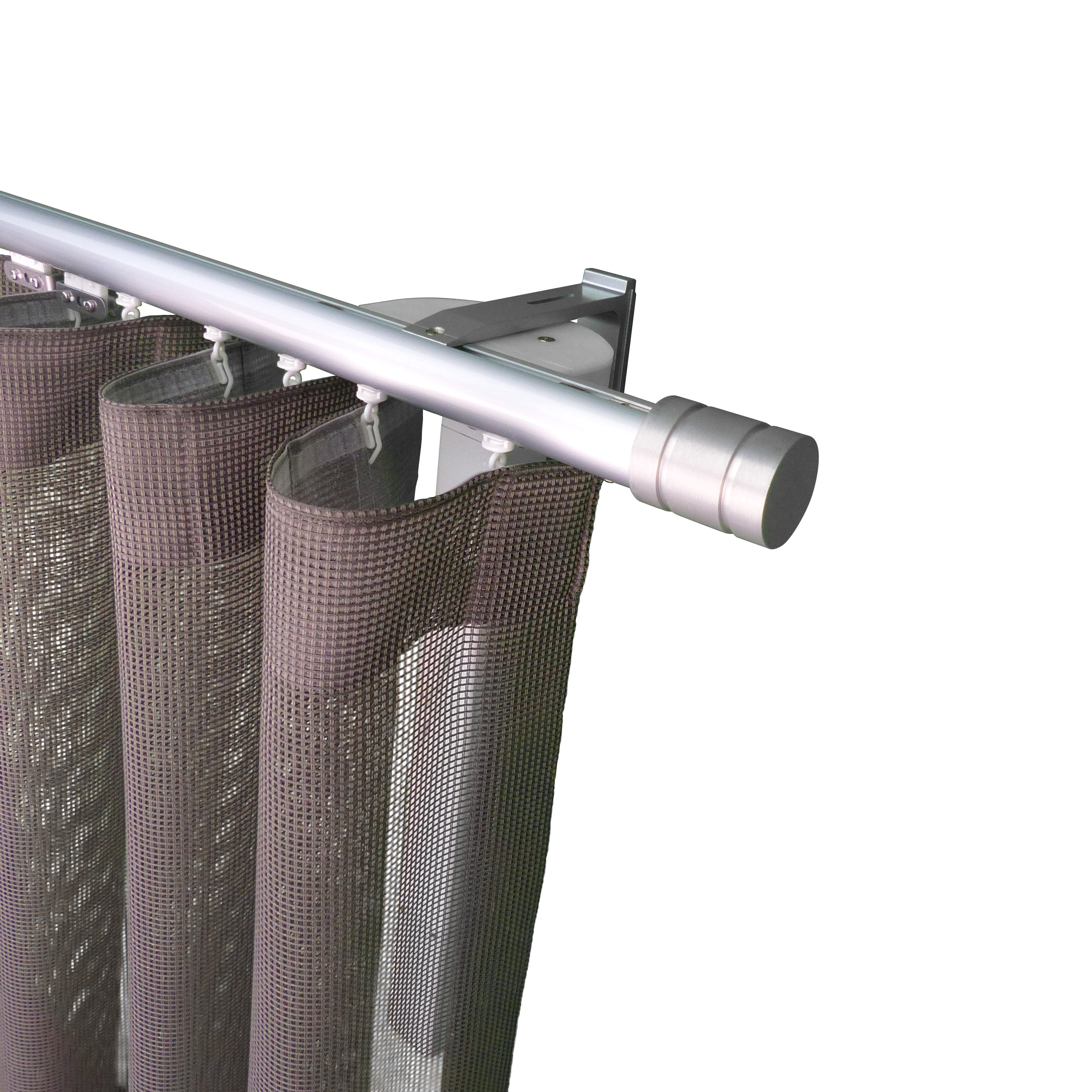 諾奧 Now MT35 現代簡約系列電動窗簾軌道窗紗組 單層 鋁本色