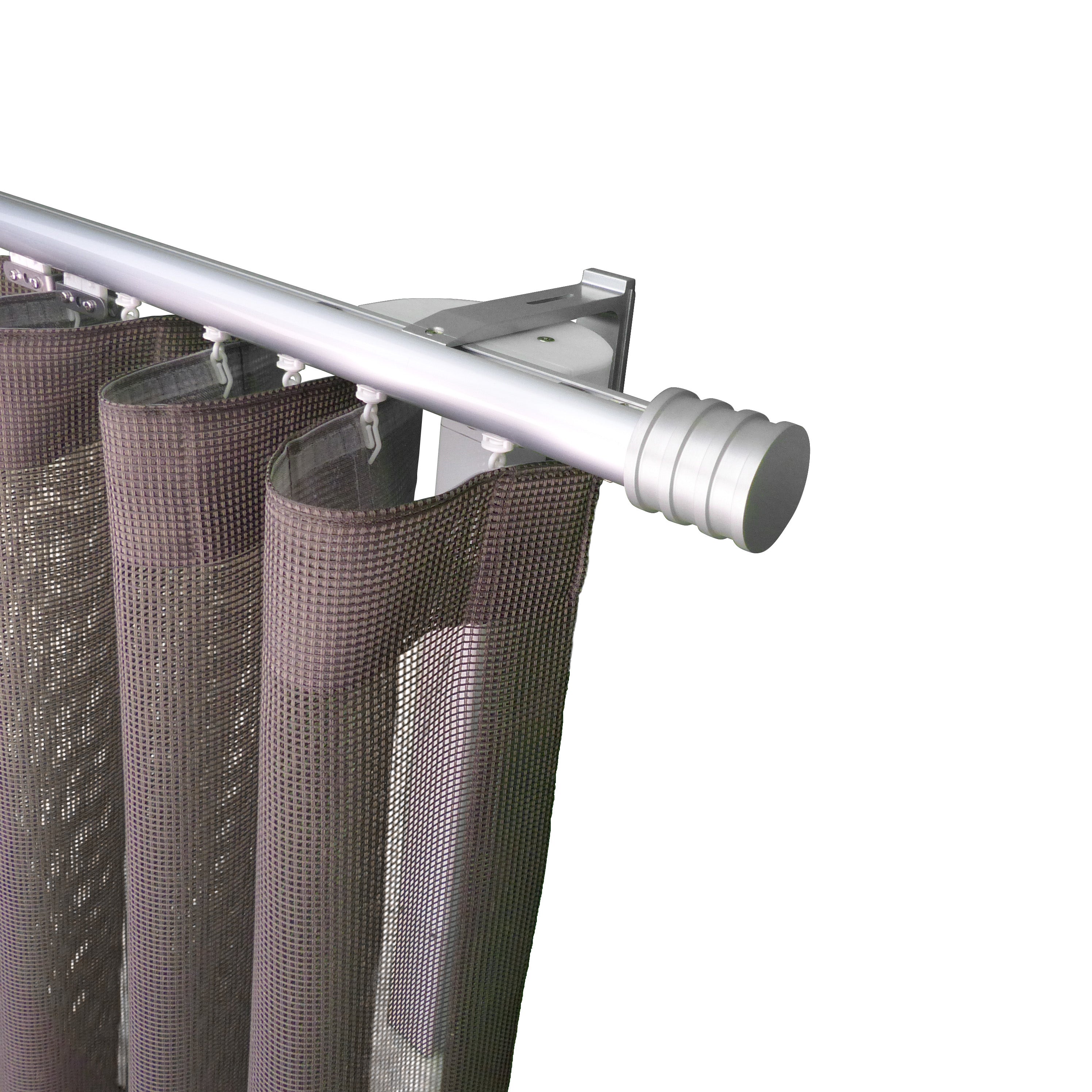 諾奧 Now MT35 現代簡約系列電動窗簾軌道窗紗組 單層 鋁本色