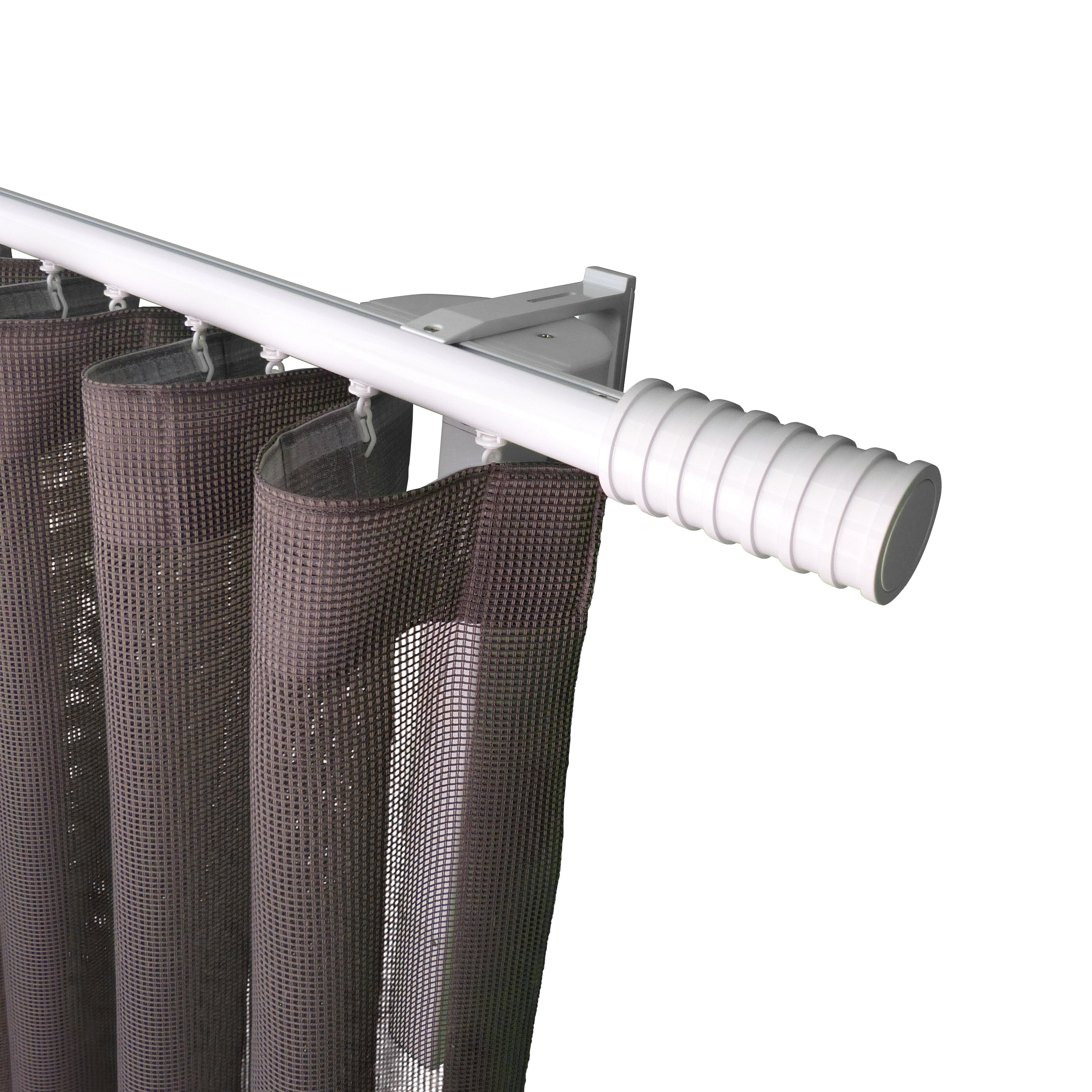 奧斯陸 Oslo MT35 都會奢華系列電動窗簾軌道窗紗組 單層 白色