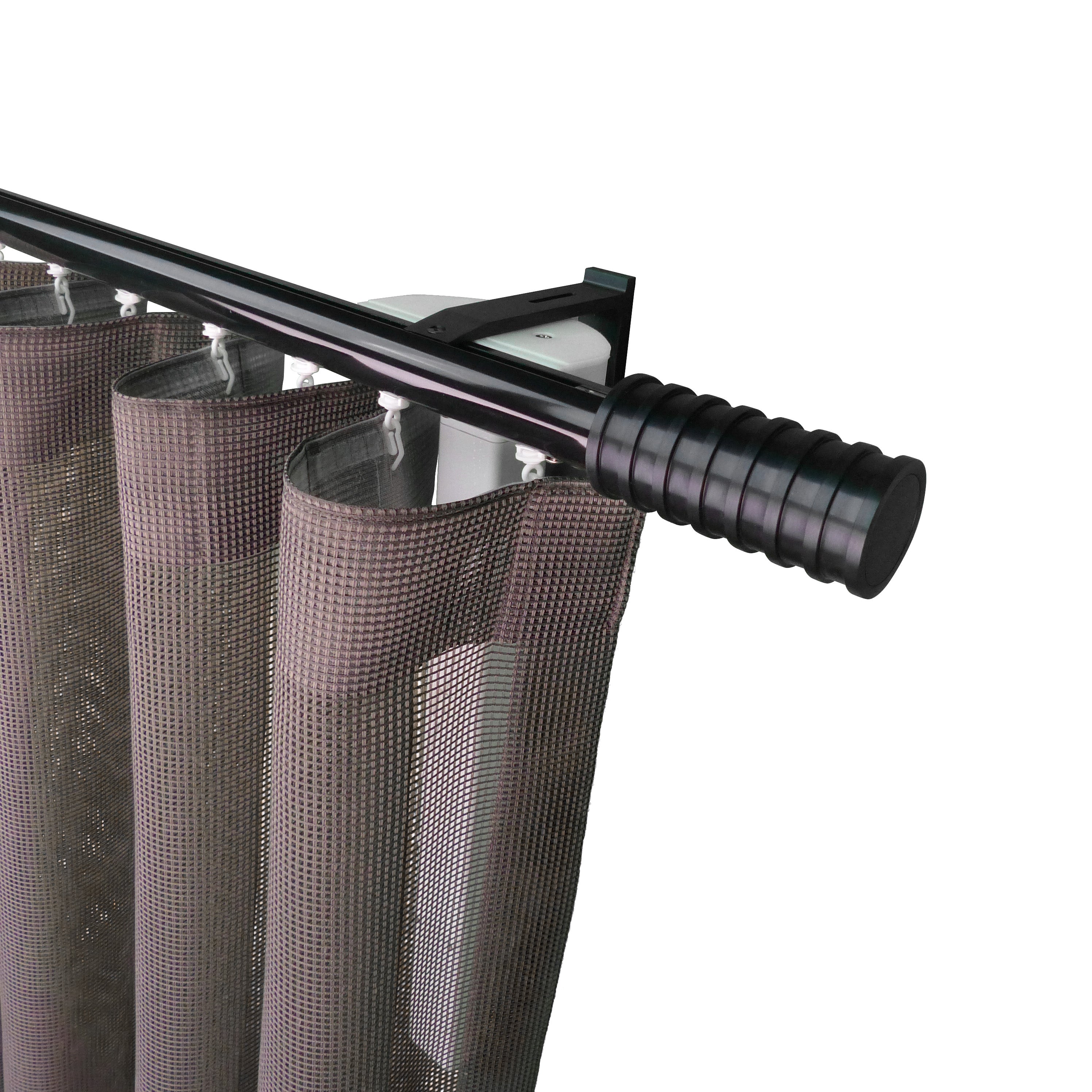 奧斯陸 Oslo MT35 都會奢華系列電動窗簾軌道窗紗組 單層 黑色