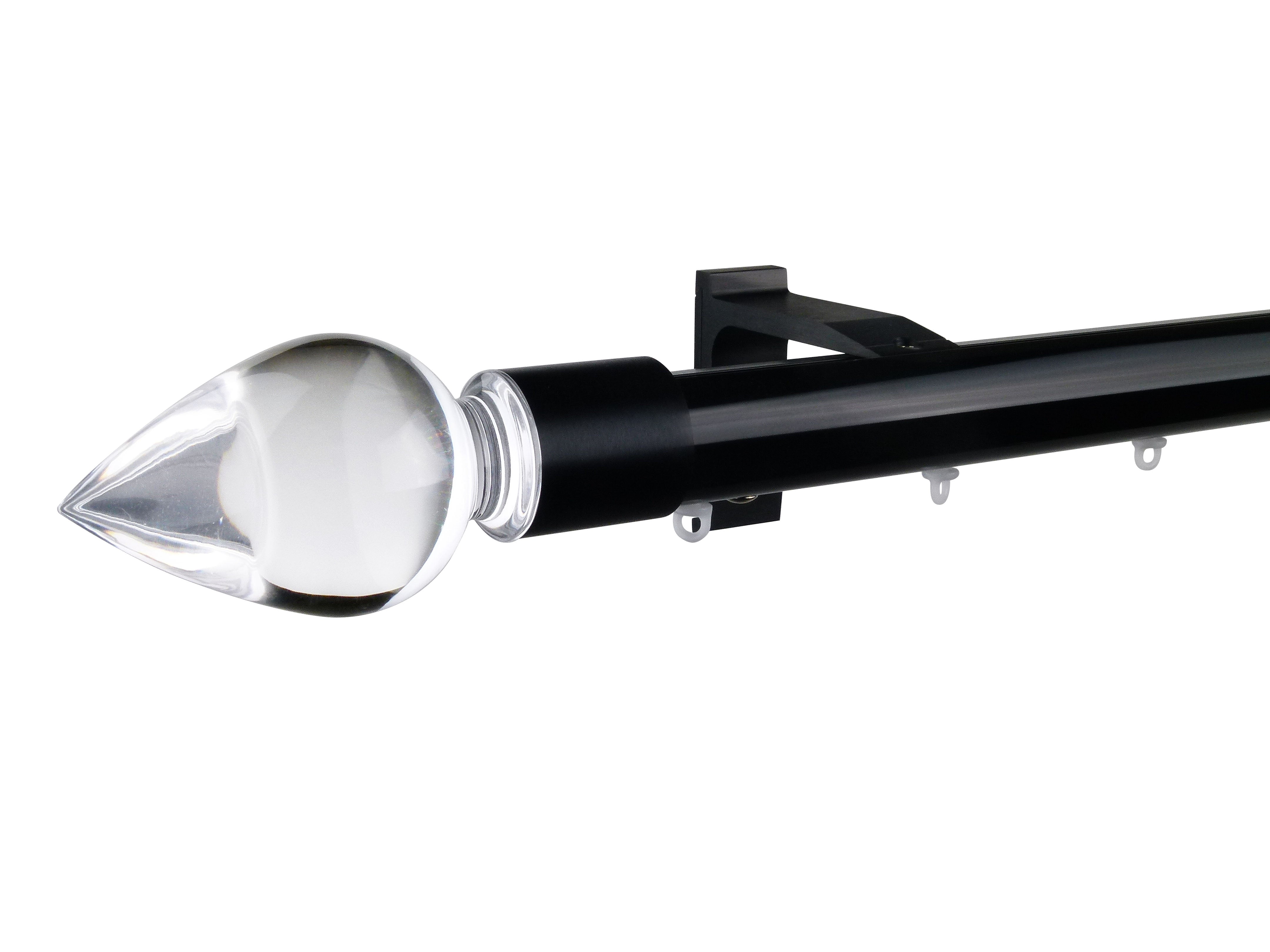 奧斯陸 Oslo HD35 都會奢華系列手動窗簾軌道 雙層 黑色