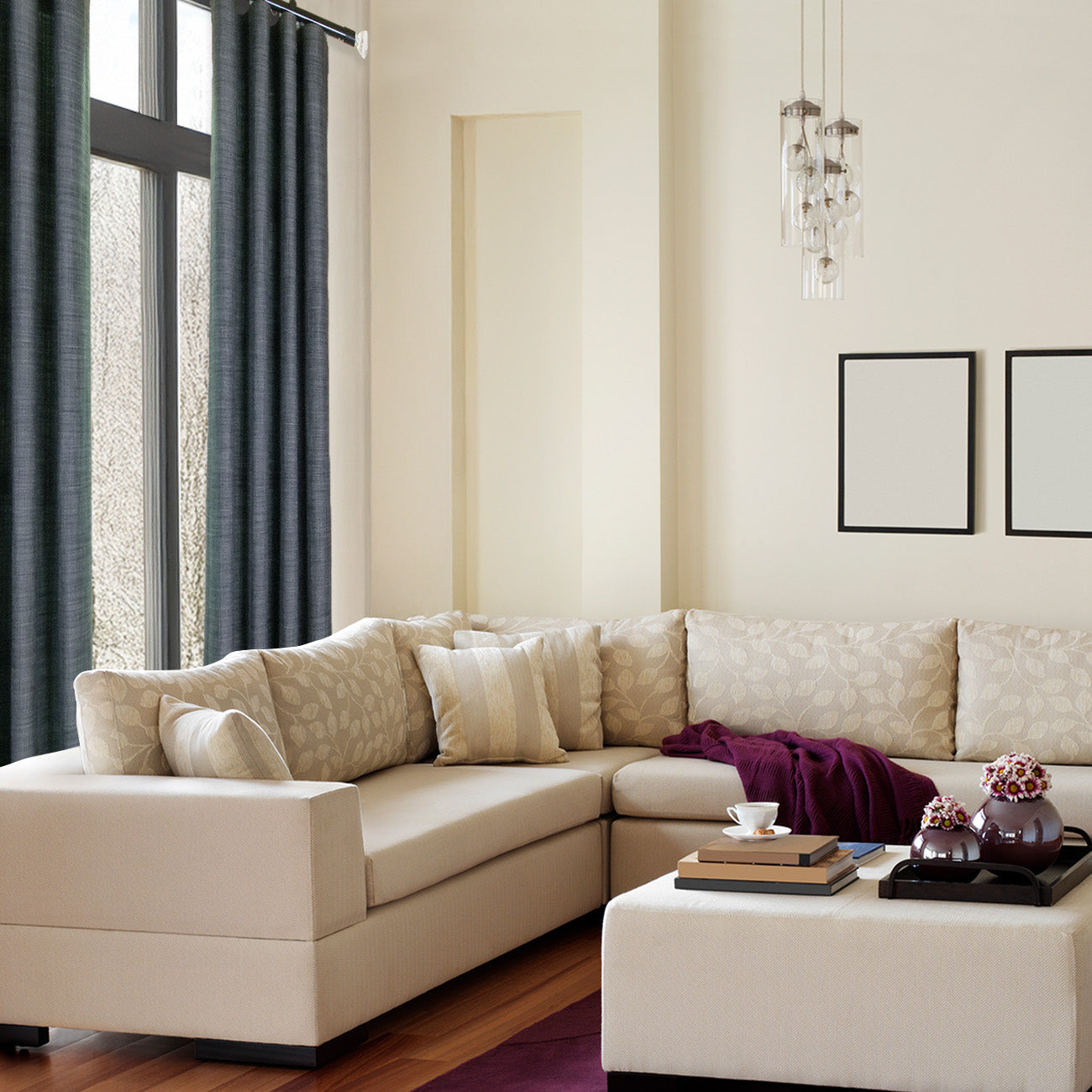 奧斯陸 Oslo HD35 都會奢華系列手動窗簾軌道 雙層 黑色