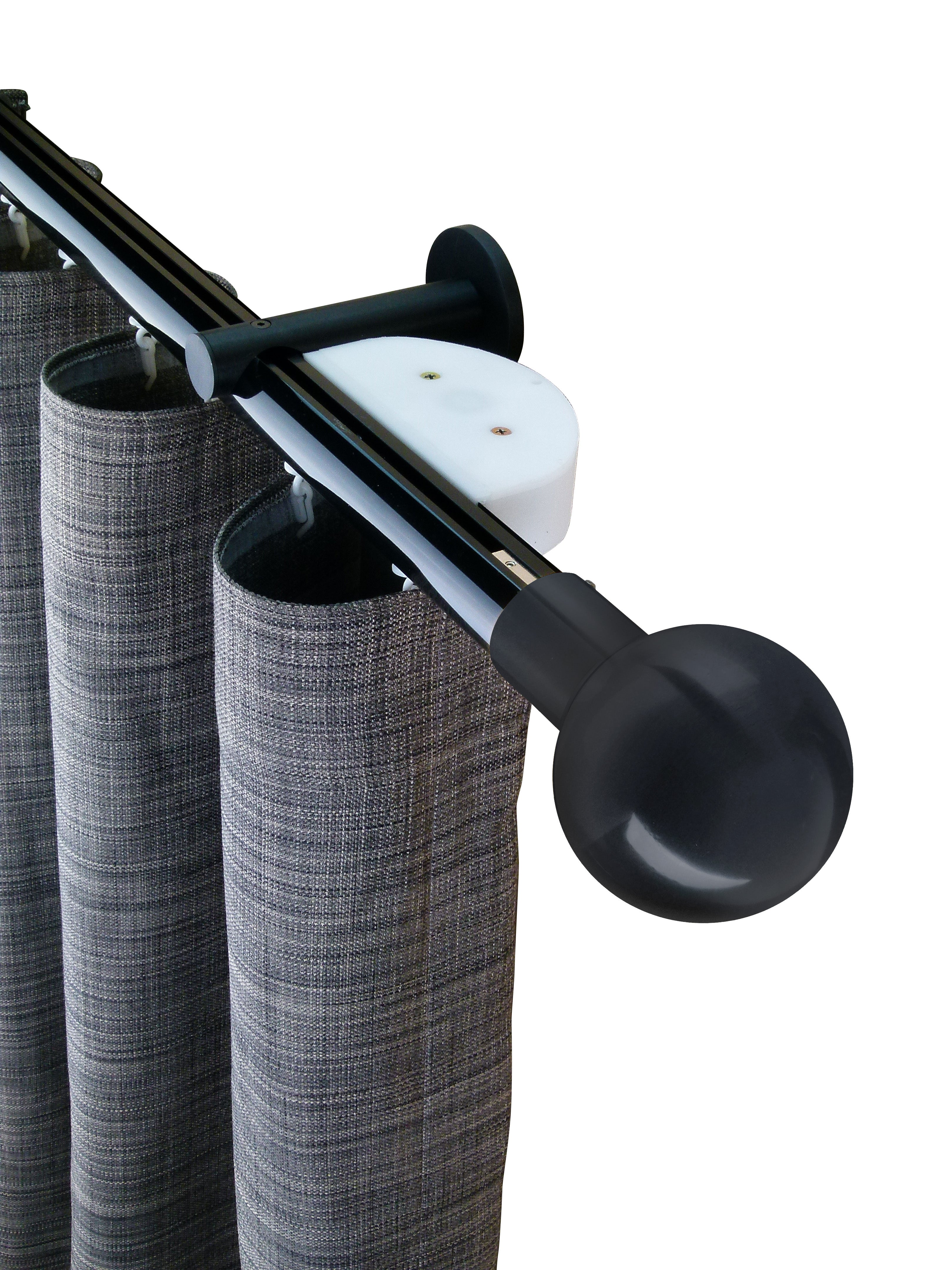 奧胡斯 Aarhus MT35 北歐鄉村系列電動窗簾軌道 單層 黑色