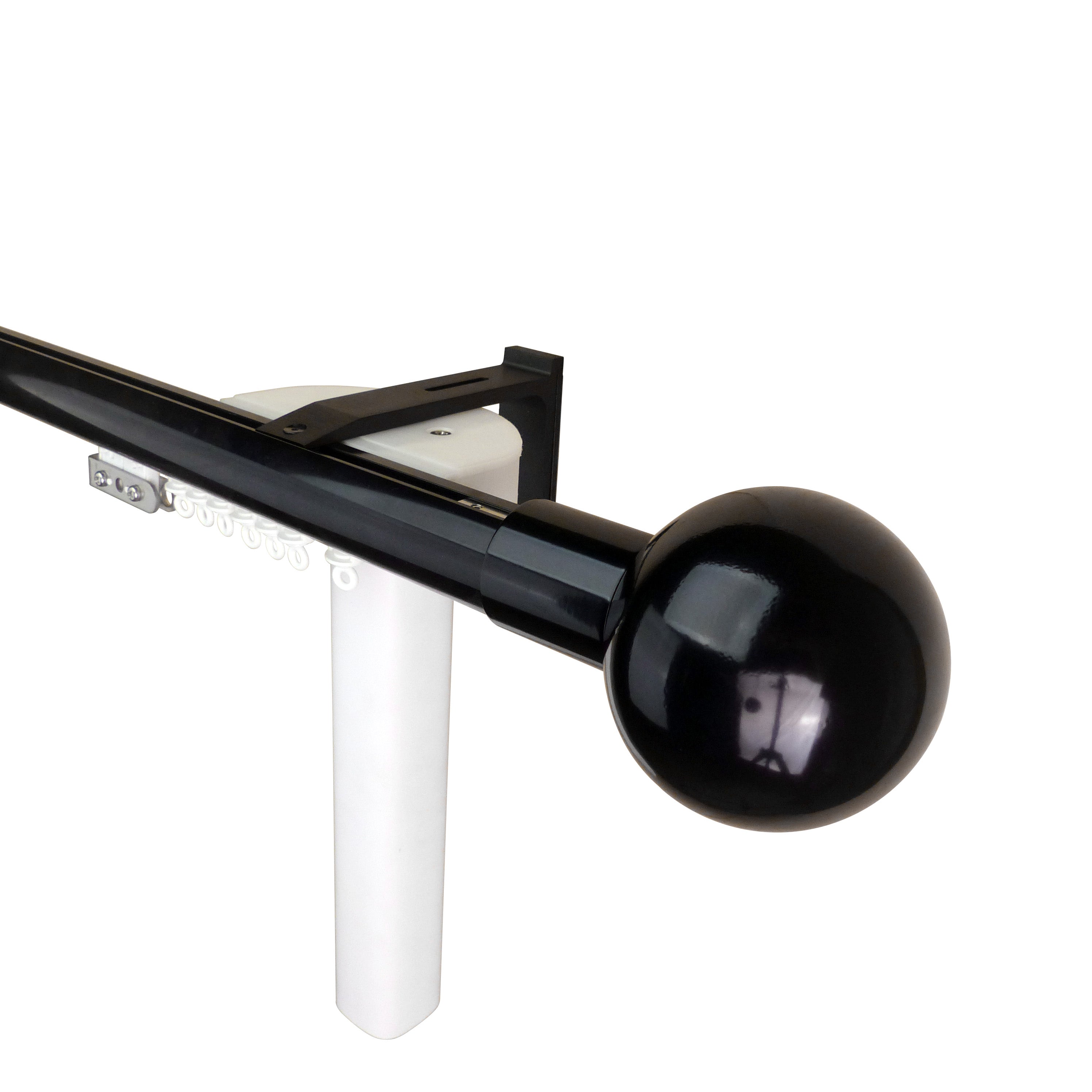 奧胡斯 Aarhus MT35 北歐鄉村系列電動窗簾軌道 單層 黑色