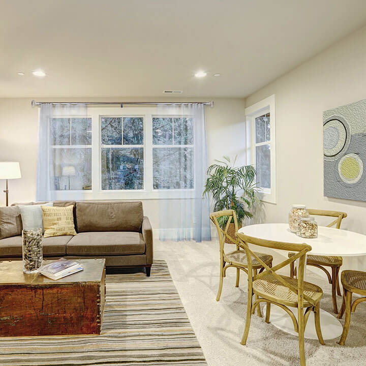 寇沃拉 Kouvola HD35 中期世紀現代系列手動窗簾軌道 雙層 鋁本色