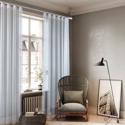 寇沃拉 Kouvola HD35 中期世紀現代系列手動窗簾軌道 單層 鋁本色