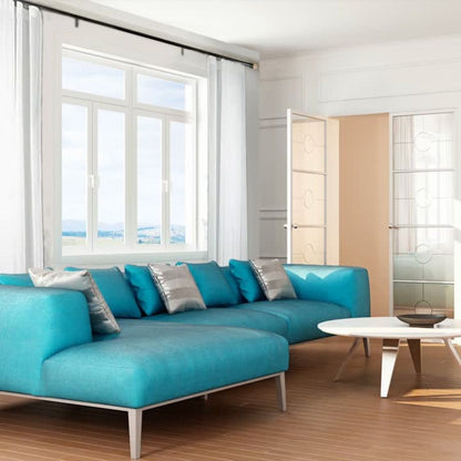 寇沃拉 Kouvola HD35 中期世紀現代系列手動窗簾軌道 雙層 黑色