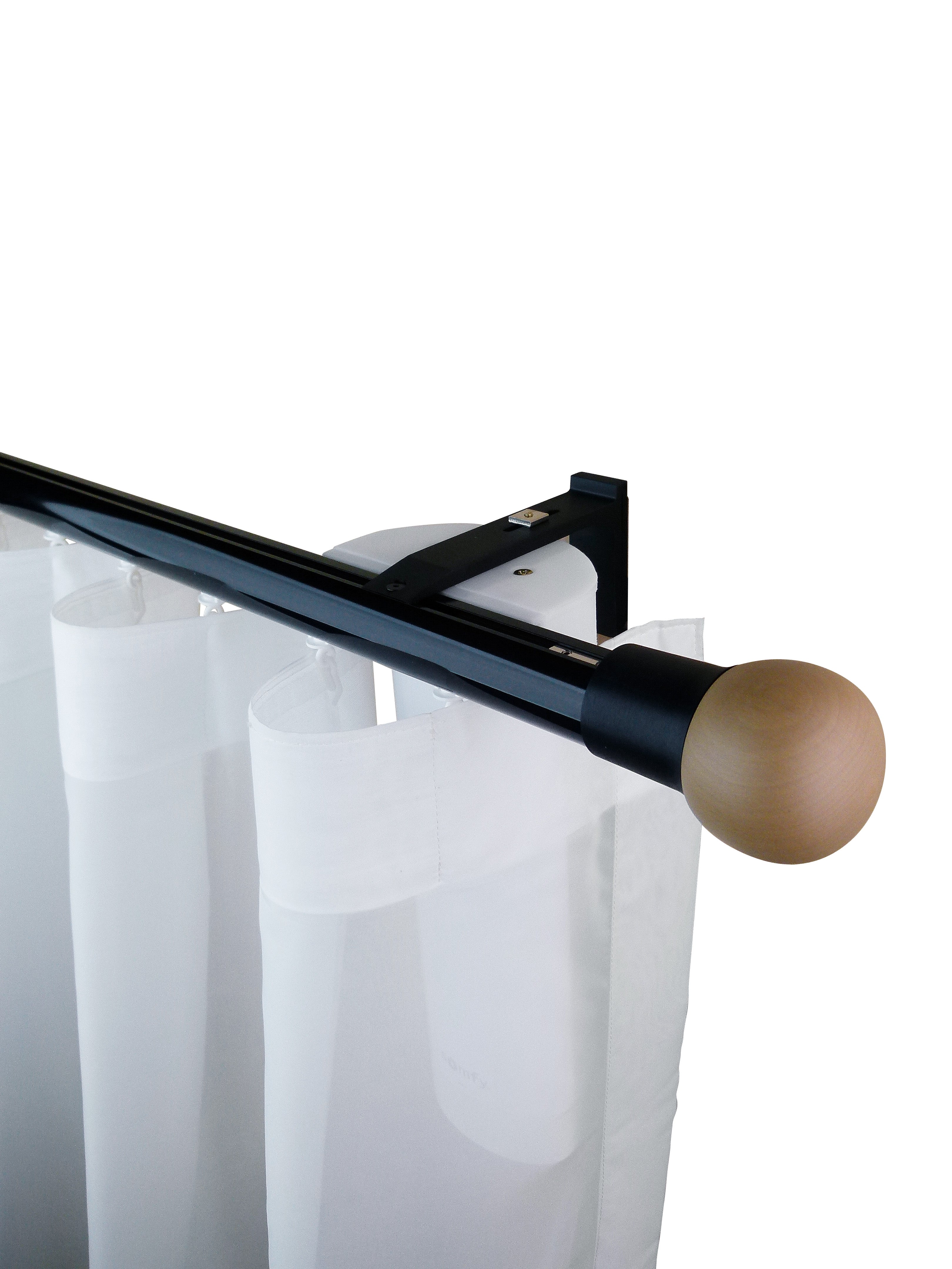 寇沃拉 Kouvola MT35 中期世紀現代系列電動窗簾軌道 單層 黑色