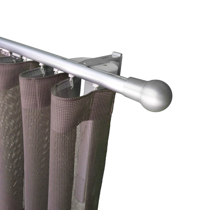 寇沃拉 Kouvola MT35 中期世紀現代系列電動窗簾軌道窗紗組 單層 鋁本色