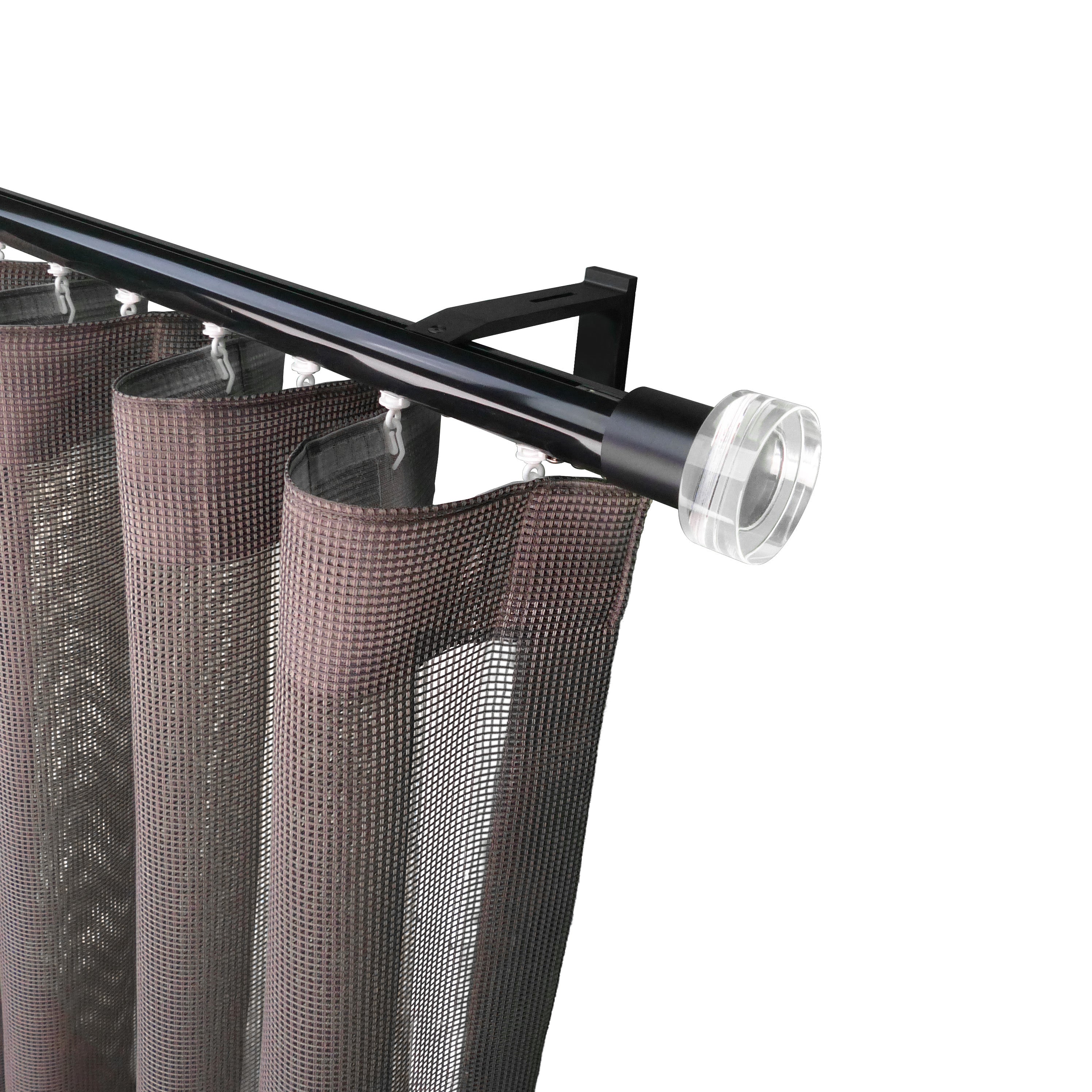 寇沃拉 Kouvola HD35 中期世紀現代系列手動窗簾軌道 單層 黑色