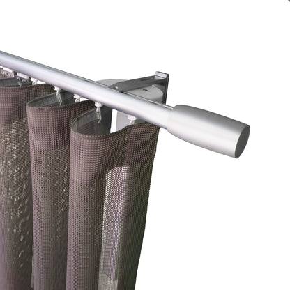 寇沃拉 Kouvola MT35 中期世紀現代系列電動窗簾軌道窗紗組 單層 鋁本色