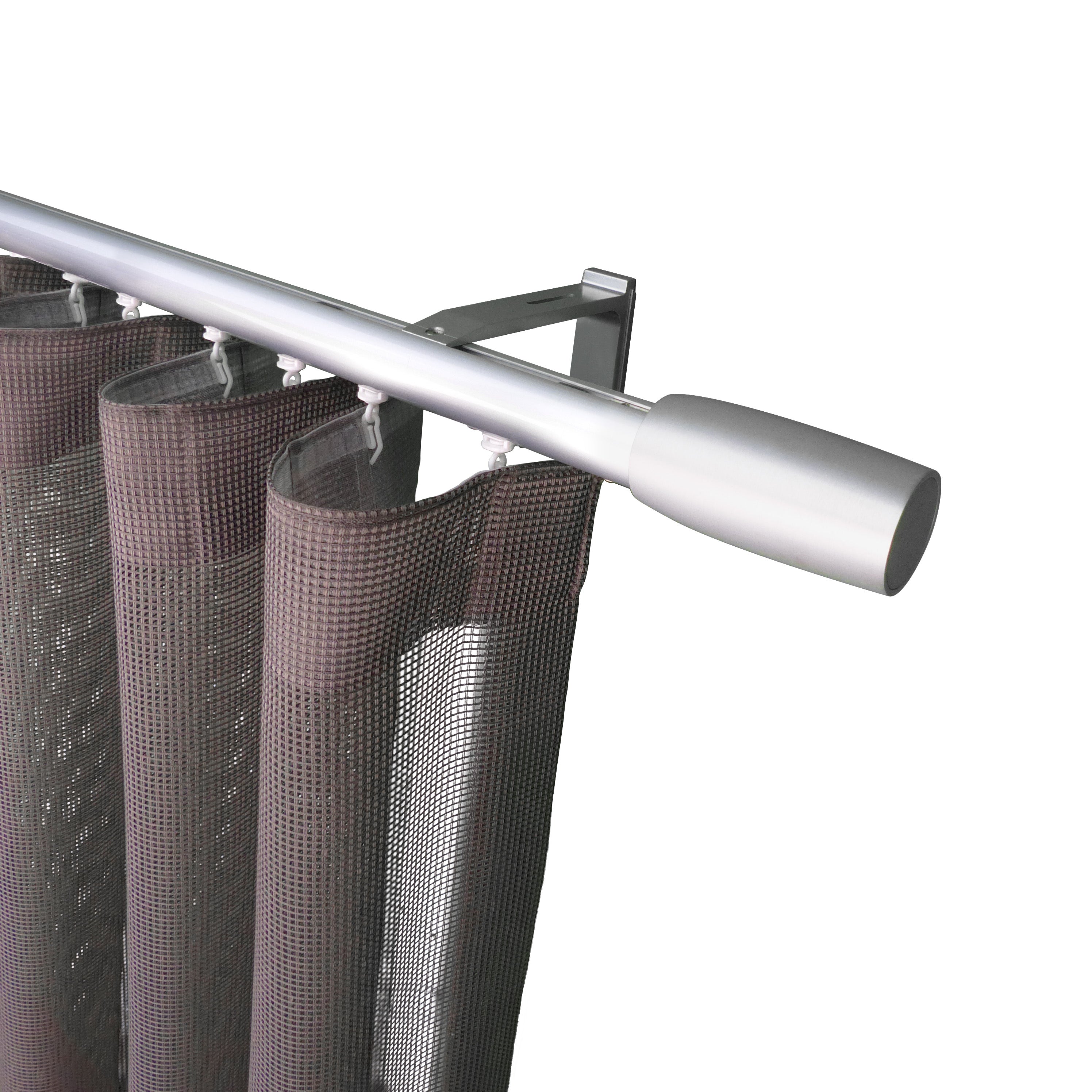 寇沃拉 Kouvola HD35 中期世紀現代系列手動窗簾軌道 單層 鋁本色