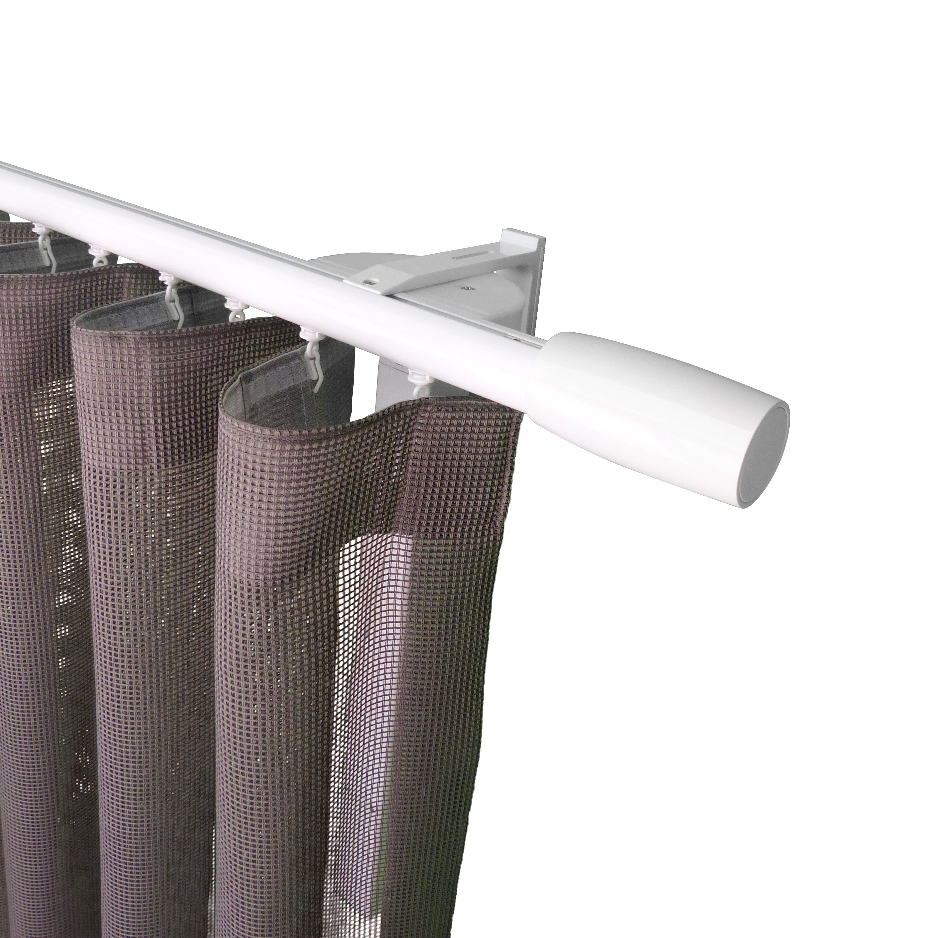 寇沃拉 Kouvola MT35 中期世紀現代系列電動窗簾軌道窗紗組 單層 白色