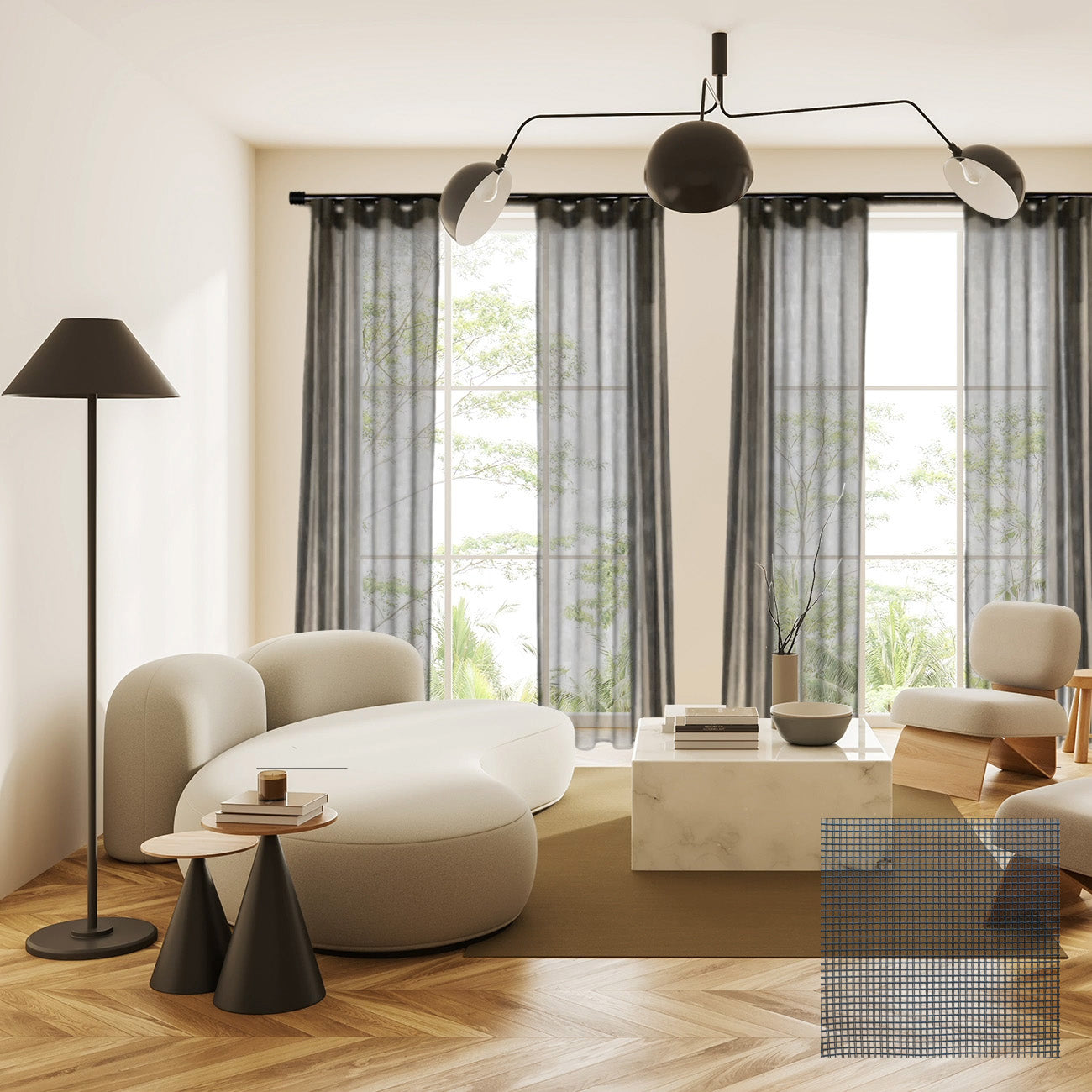 諾奧 Now MT35 現代簡約系列電動窗簾軌道 雙層 黑色