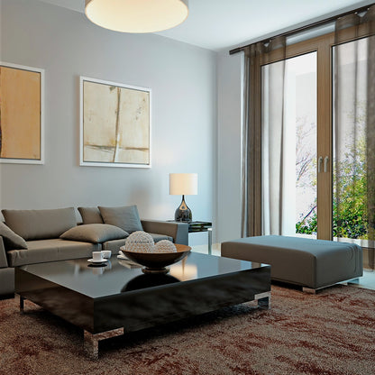 奧斯陸 Oslo MT35 都會奢華系列電動窗簾軌道窗紗組 單層 黑色