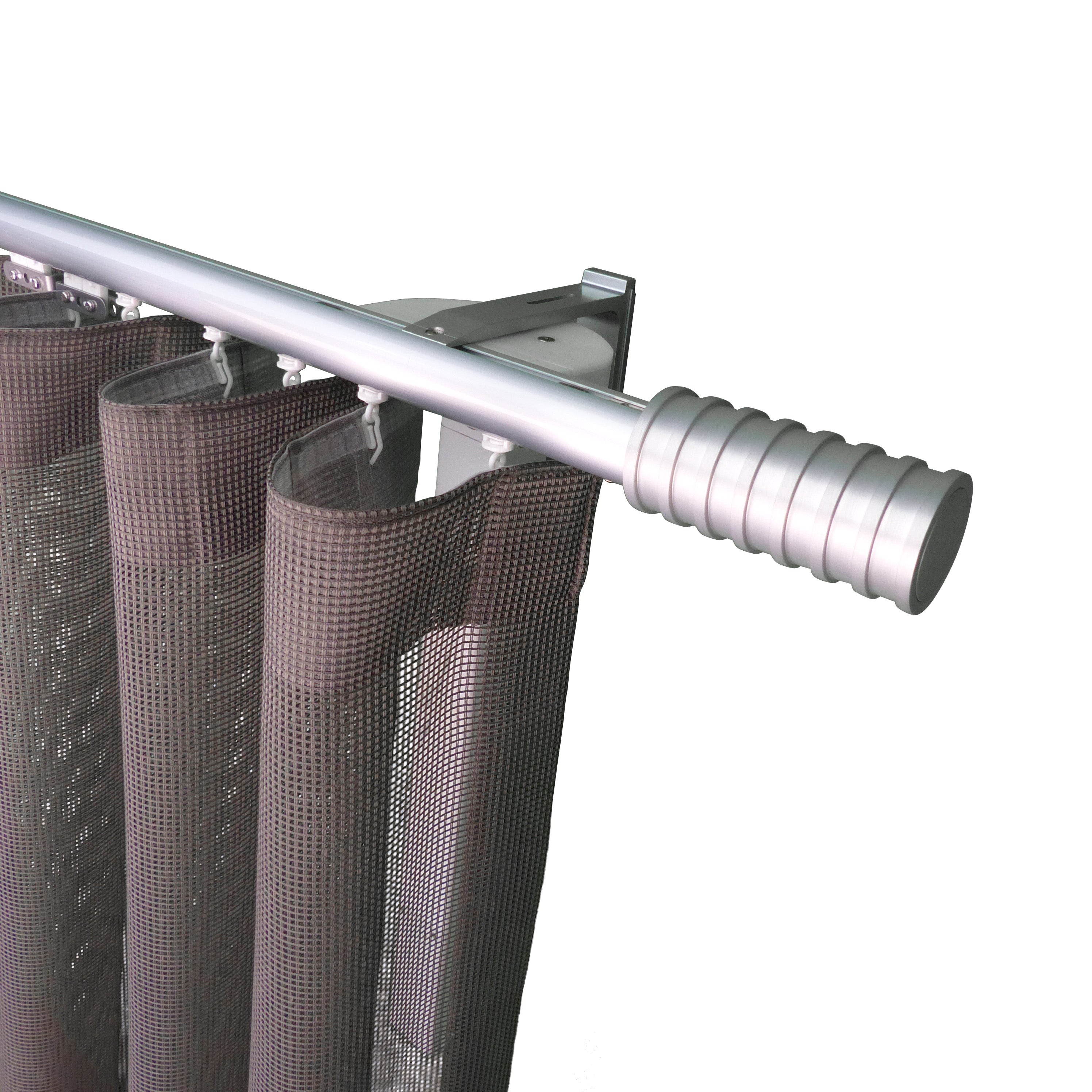 奧斯陸 Oslo MT35 都會奢華系列電動窗簾軌道窗紗組 單層 鋁本色