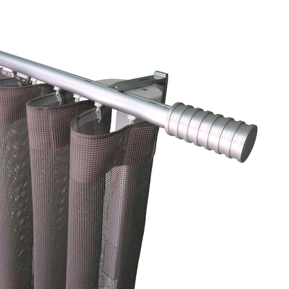 奧斯陸 Oslo MT35 都會奢華系列電動窗簾軌道窗紗組 單層 鋁本色