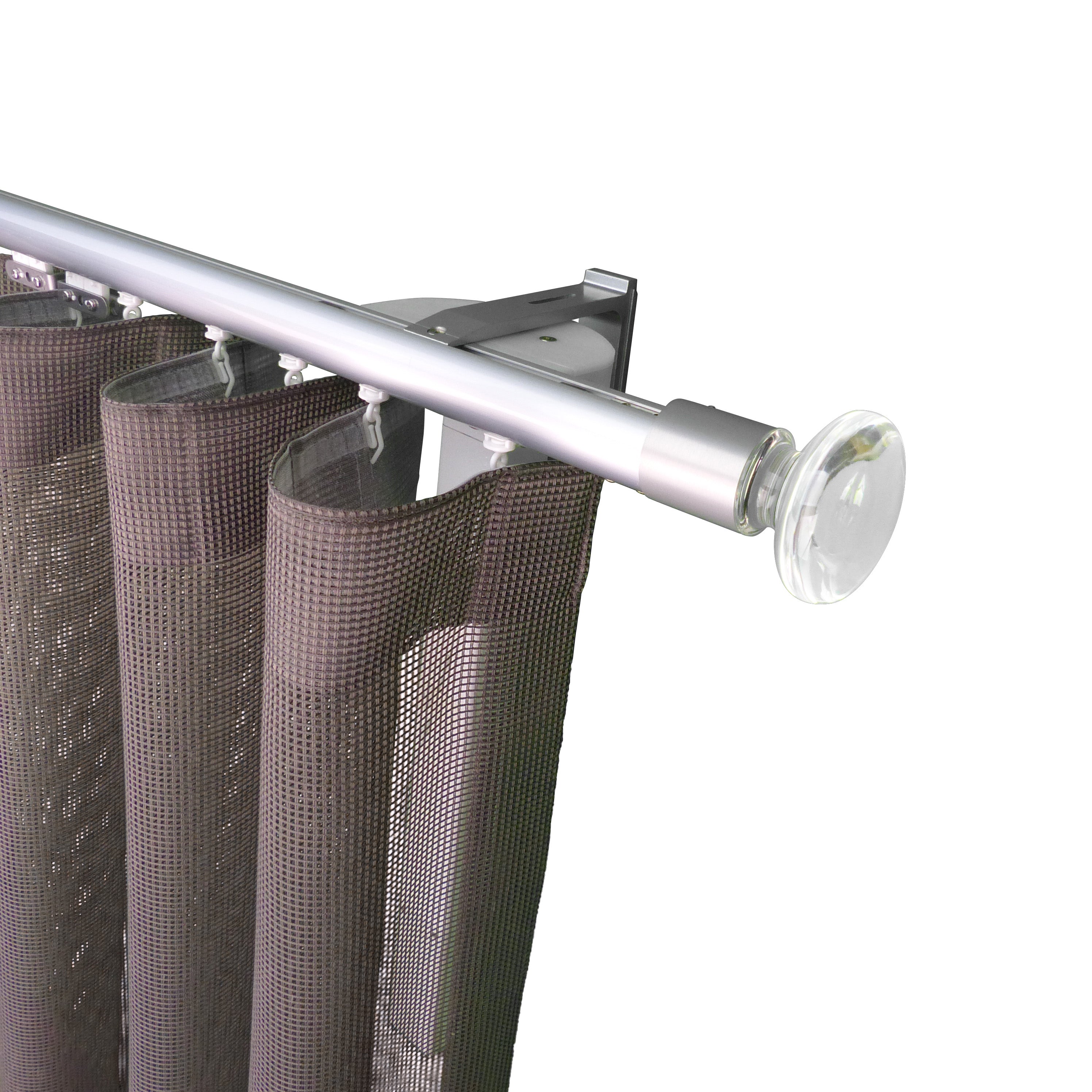 奧斯陸 Oslo MT35 都會奢華系列電動窗簾軌道窗紗組 單層 鋁本色