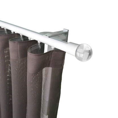 奧斯陸 Oslo MT35 都會奢華系列電動窗簾軌道窗紗組 單層 白色