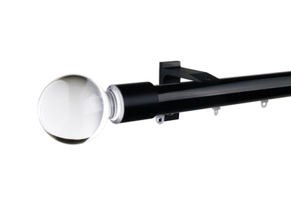 奧斯陸 Oslo HD35 都會奢華系列手動窗簾軌道 單層 黑色