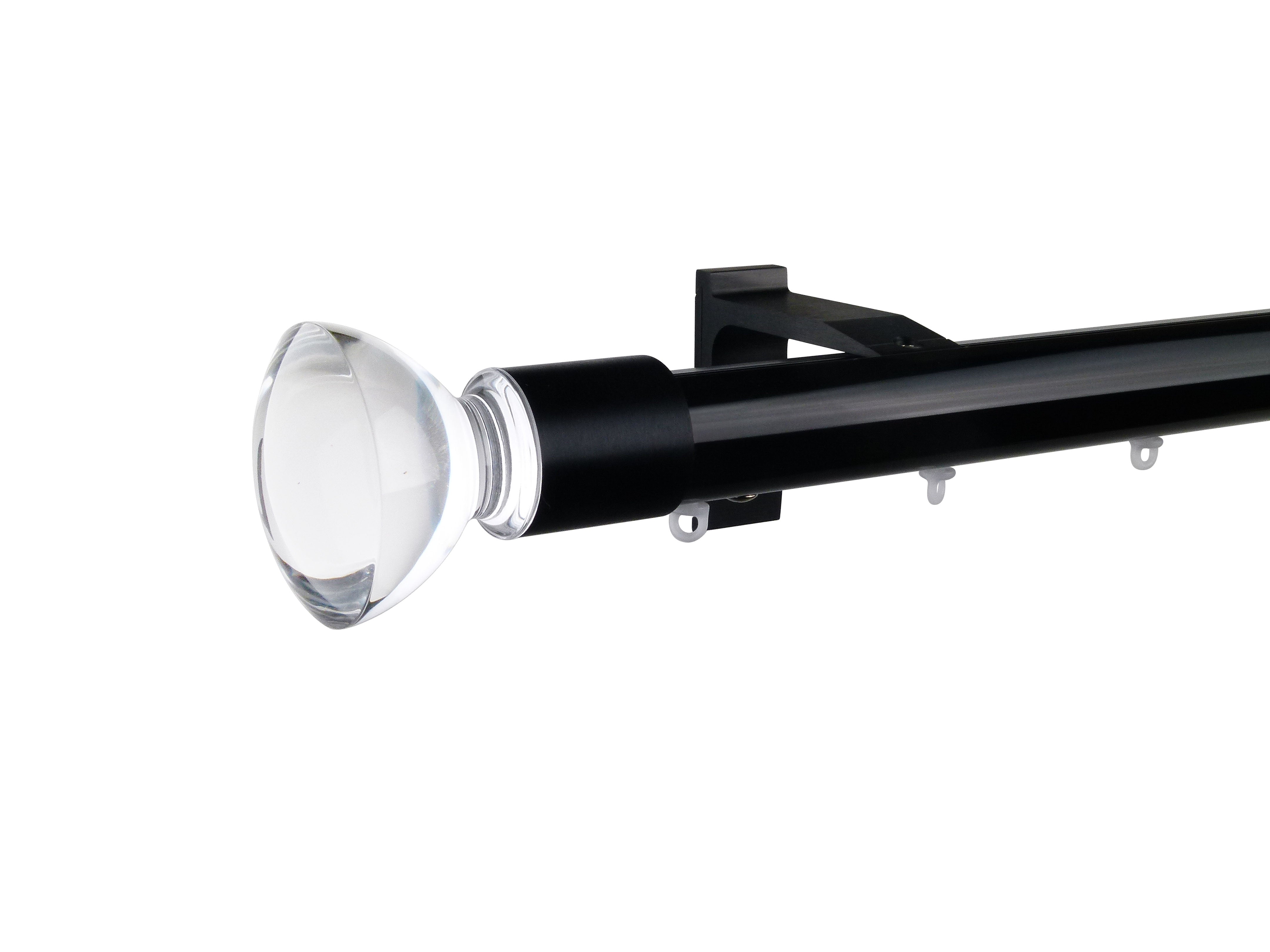 奧斯陸 Oslo HD35 都會奢華系列手動窗簾軌道 雙層 黑色