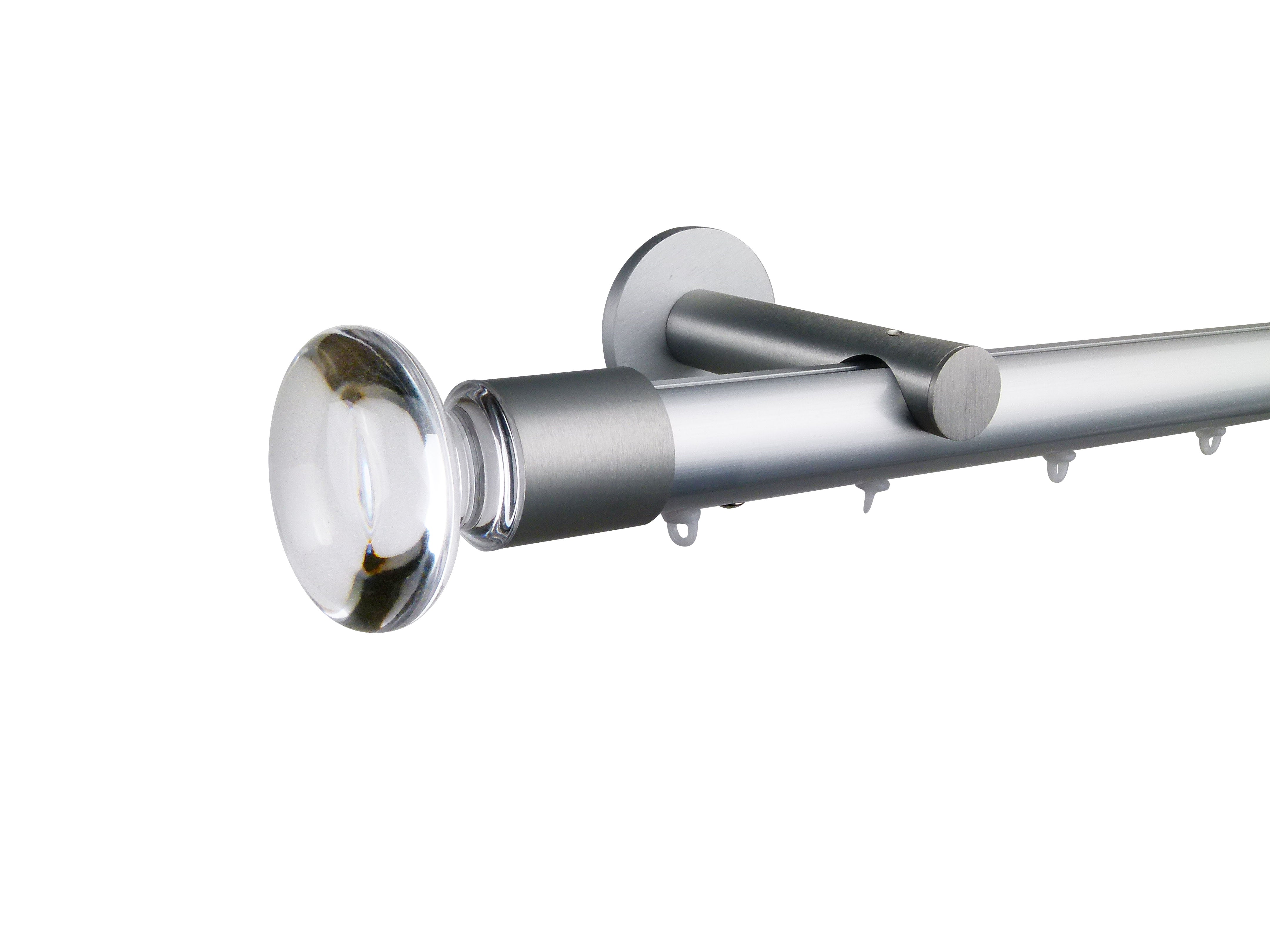 奧斯陸 Oslo HD35 都會奢華系列手動窗簾軌道 雙層 鋁本色