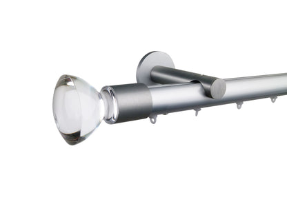 奧斯陸 Oslo HD35 都會奢華系列手動窗簾軌道 雙層 鋁本色